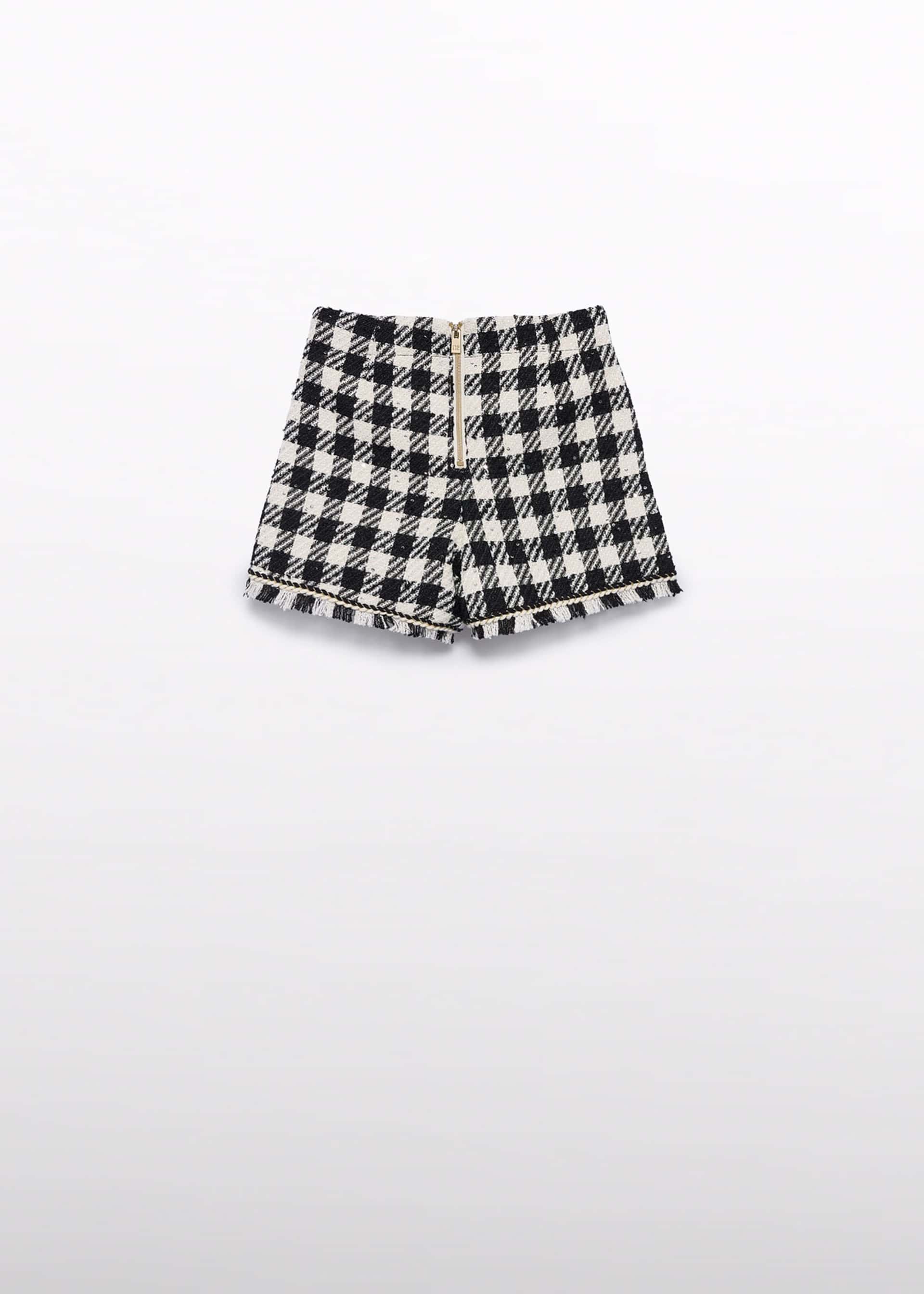 Girl Vichy Sequin Bermuda Shorts