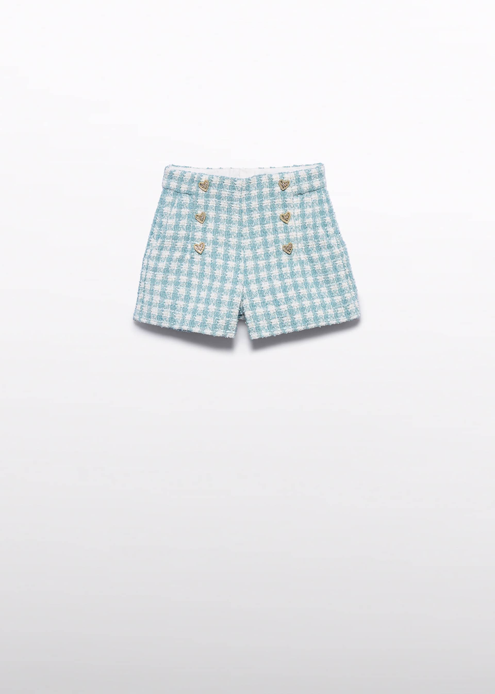Girl Lurex Plaid Bermuda Shorts