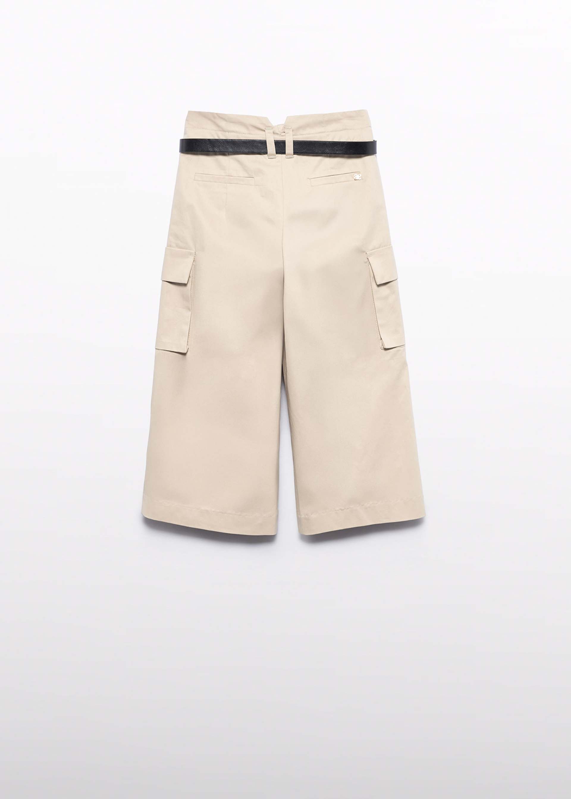 Calças culotte cargo cinto menina