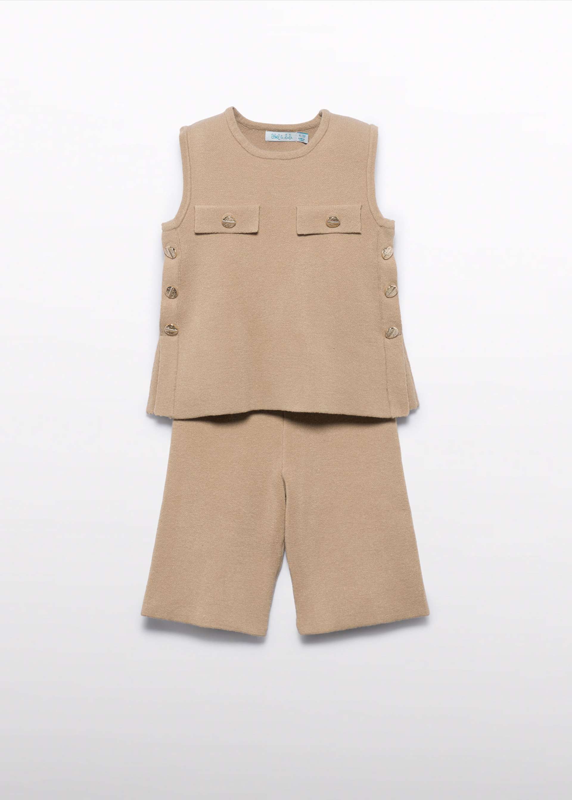 girls midi knit bermuda shorts set