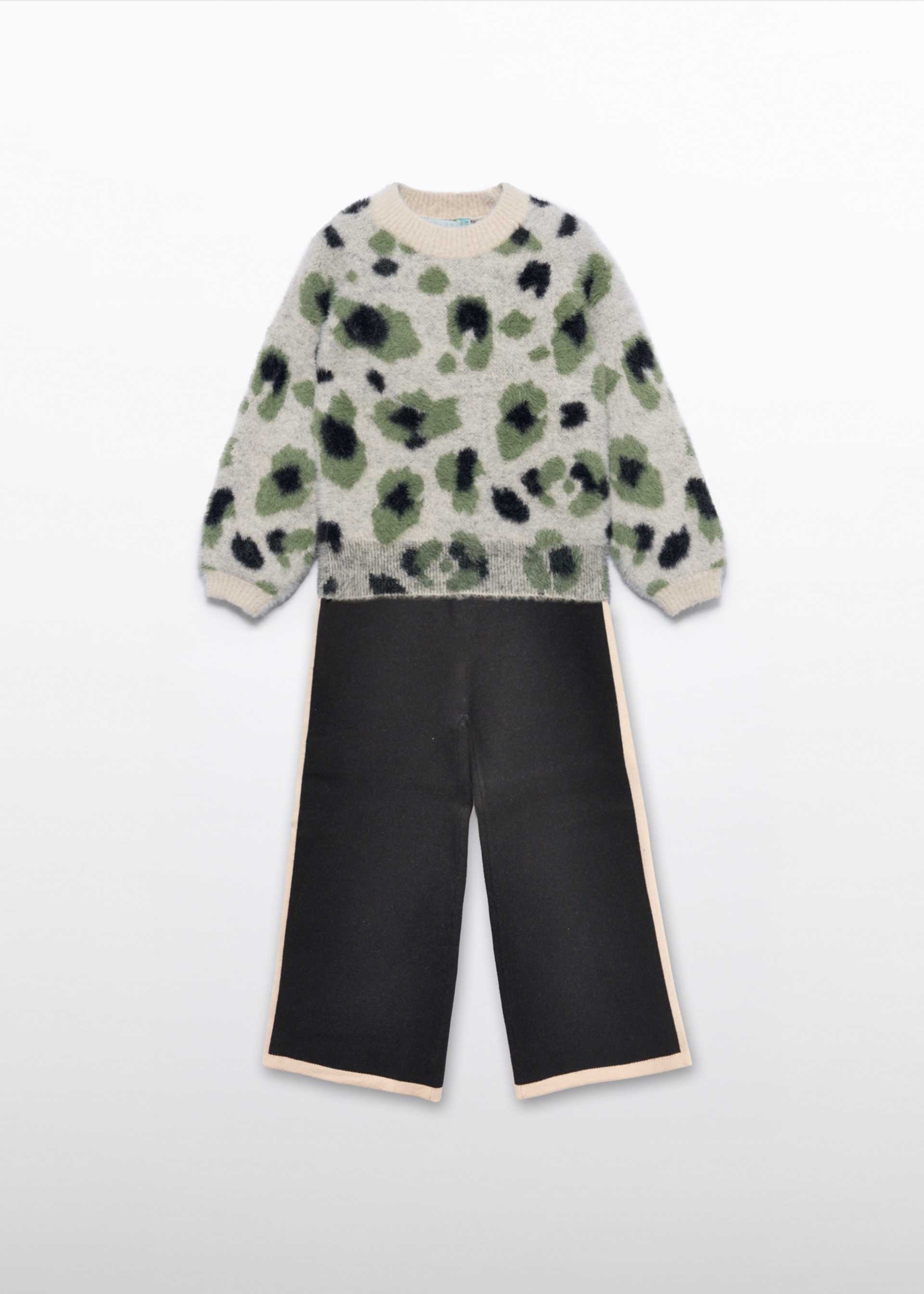 Completo pantalone leopardo bambina