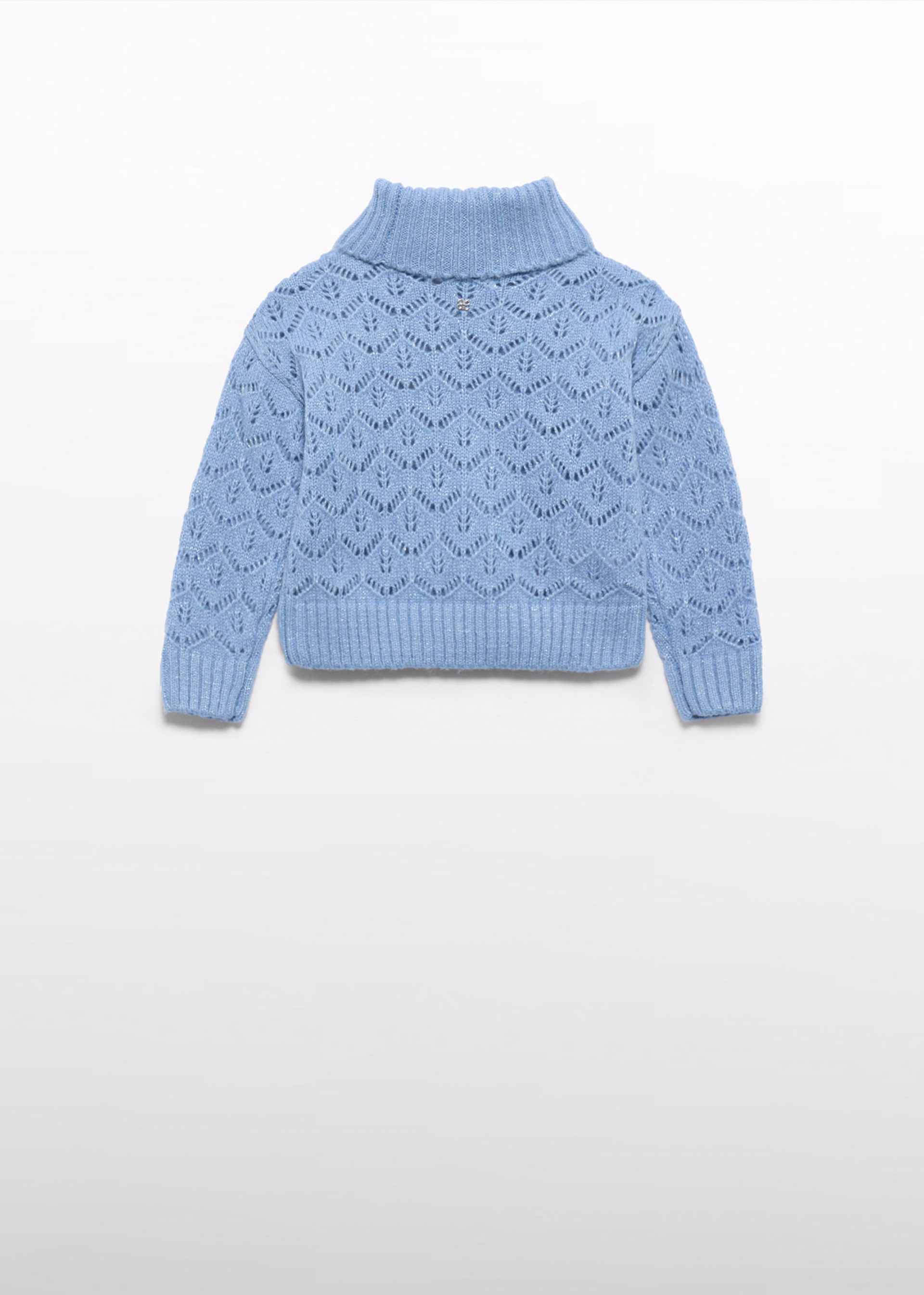 Maglione colletto trafori bambina