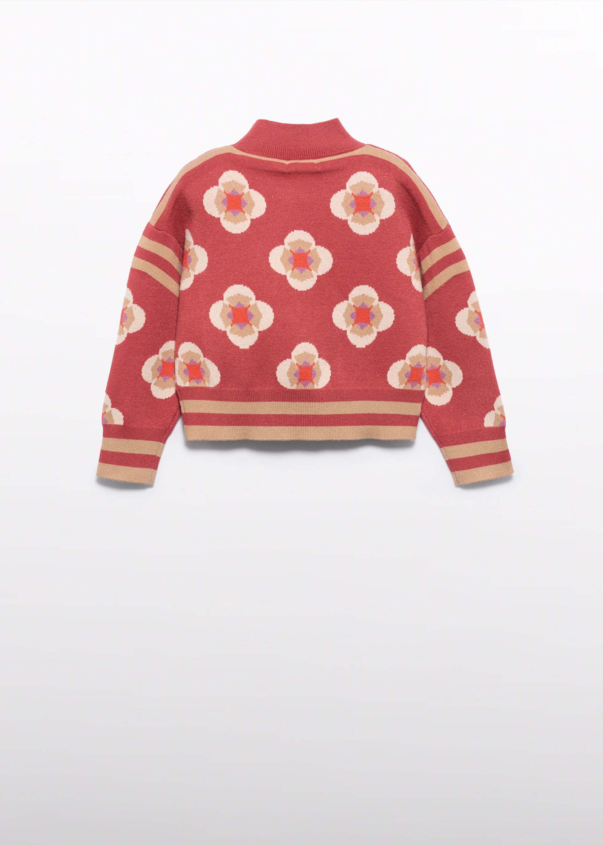 girl's geometric jacquard jumper