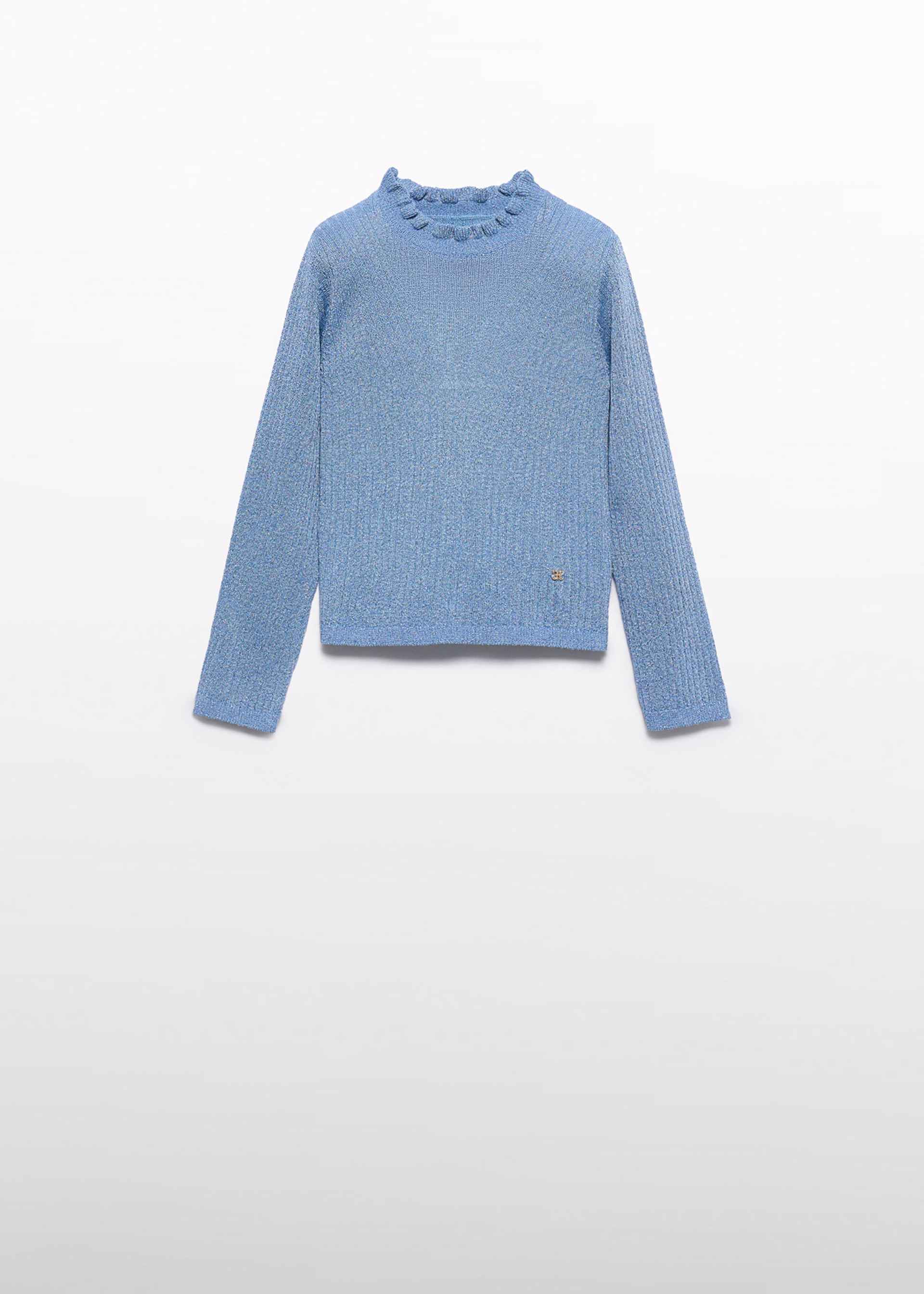 Pull en tricot côtelé brillant fille