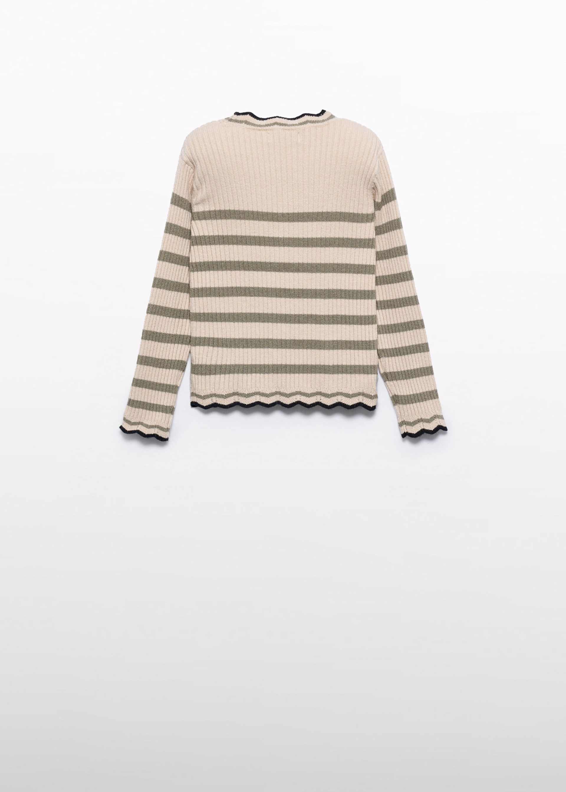 Girl Striped Ribbed Knit Turtleneck