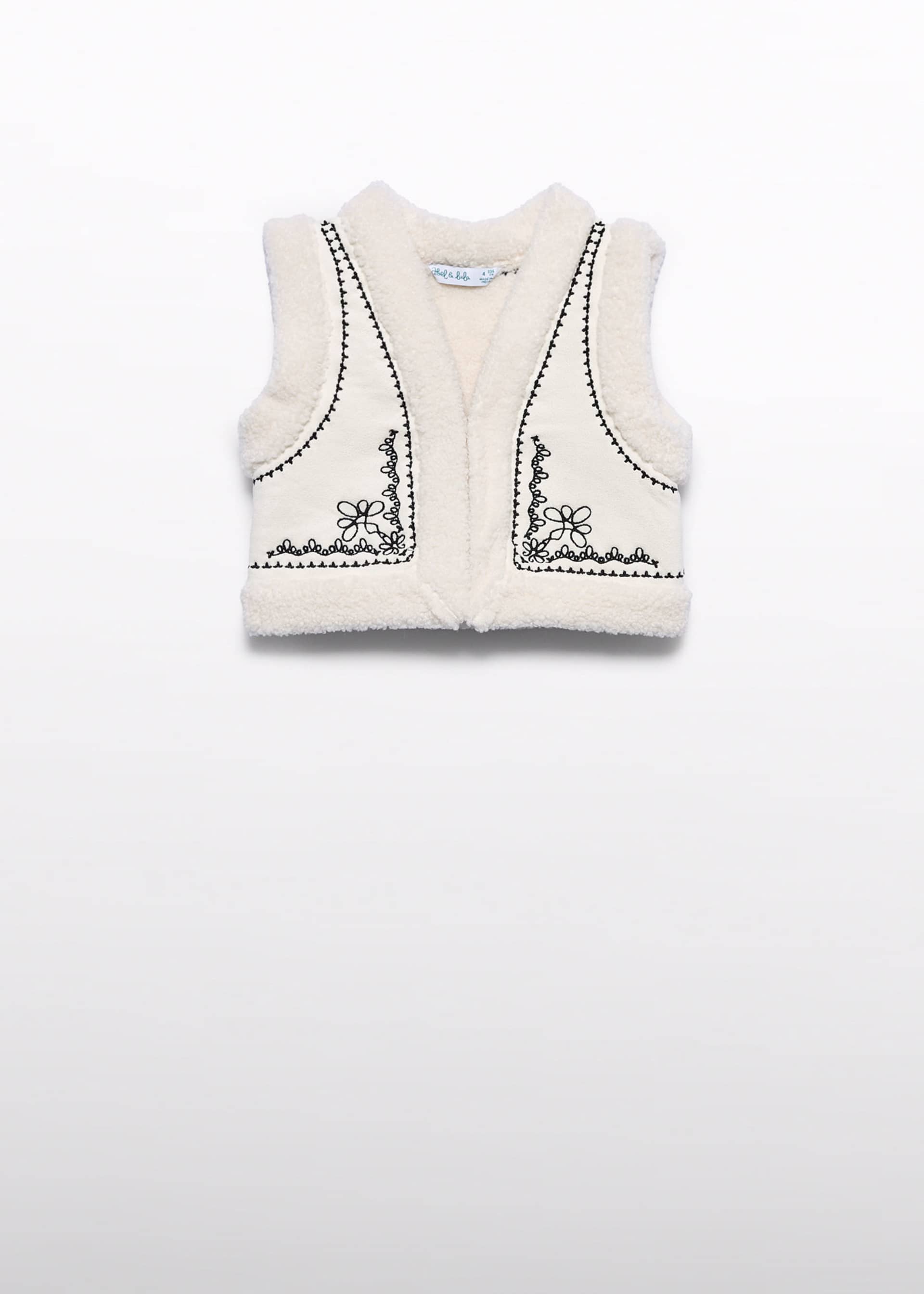 Gilet brodé double face fille