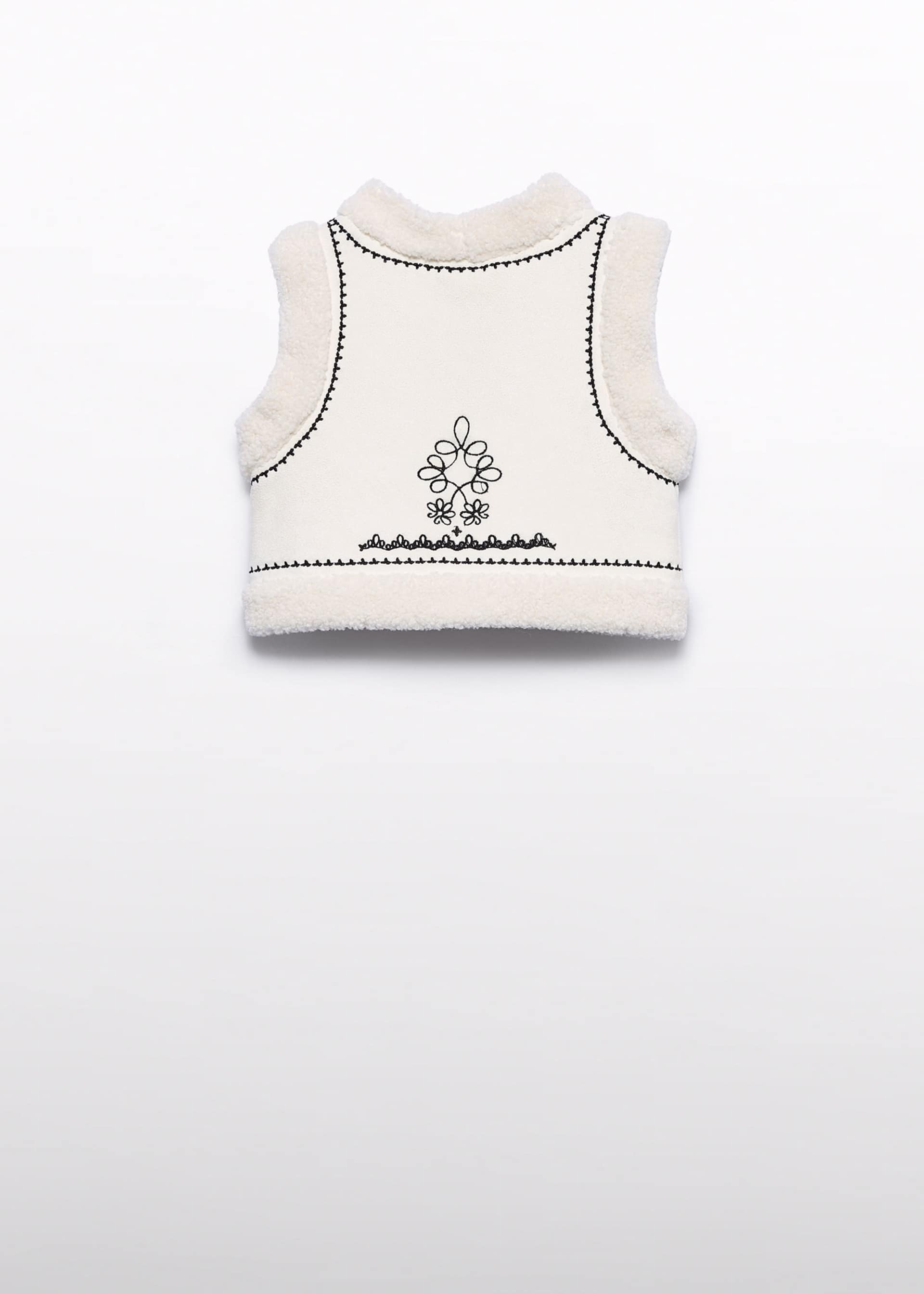 Girl Reversible Embroidered Vest