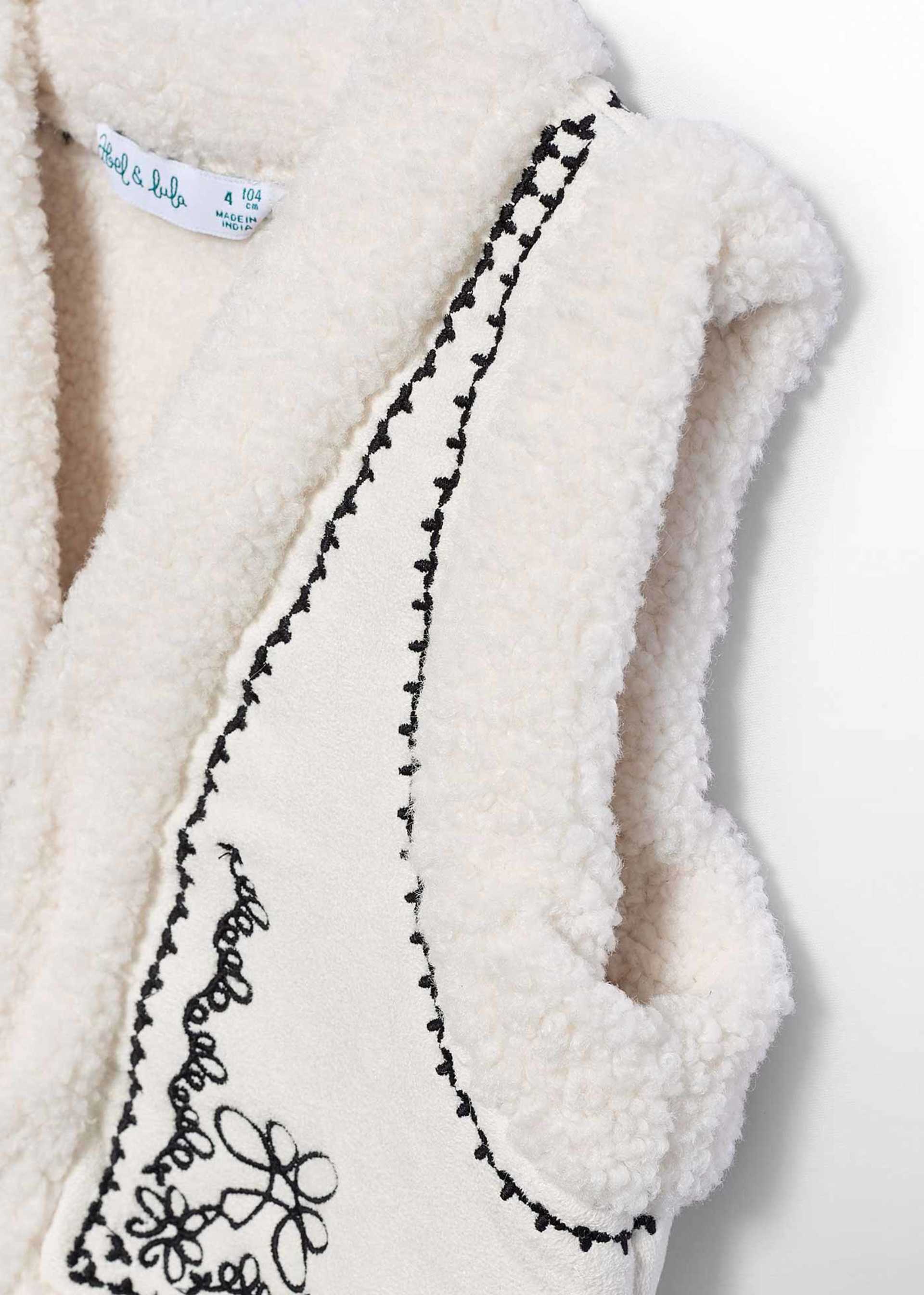 Gilet double-face ricamo bambina