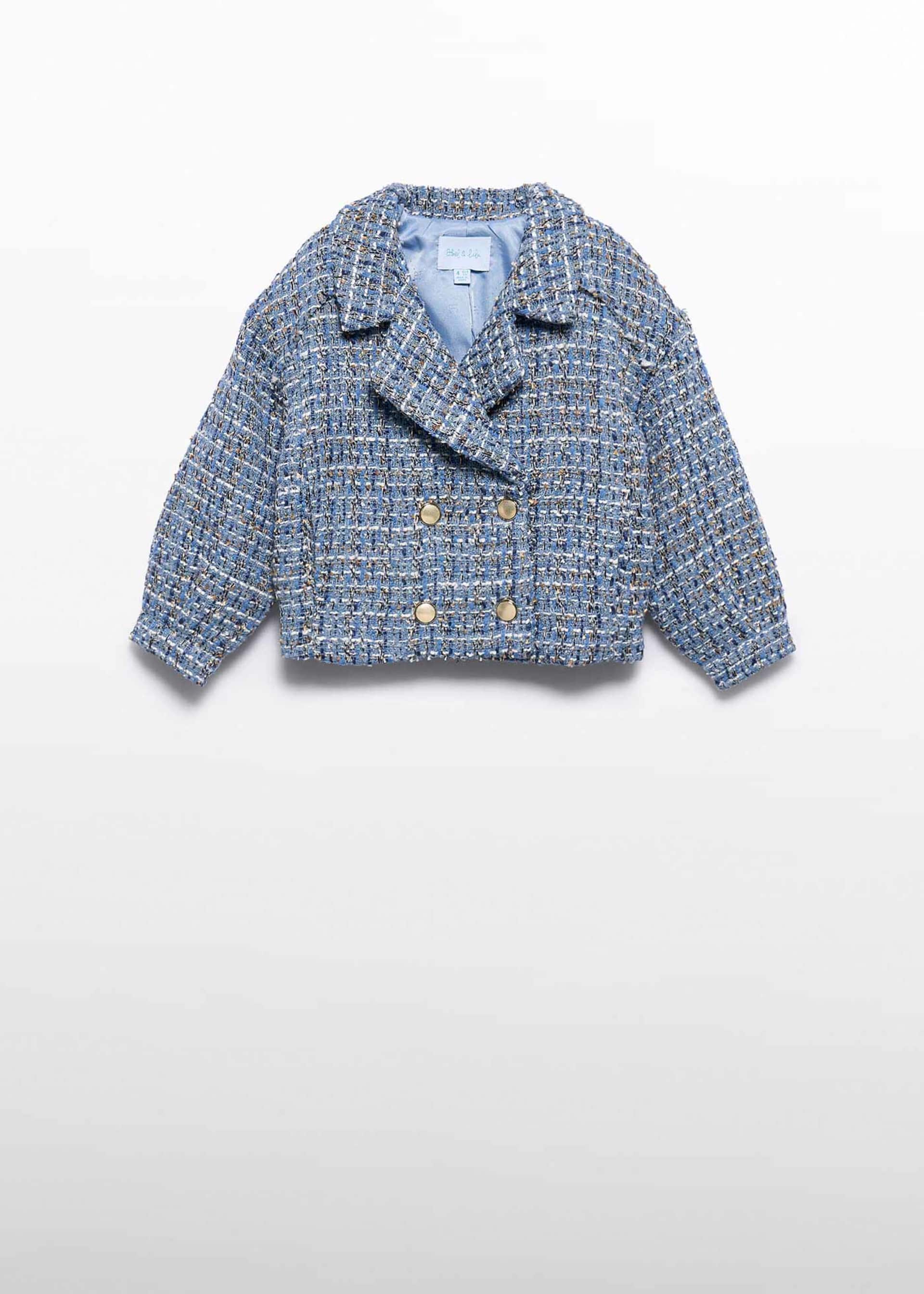Veste de tweed à double boutonnage fille