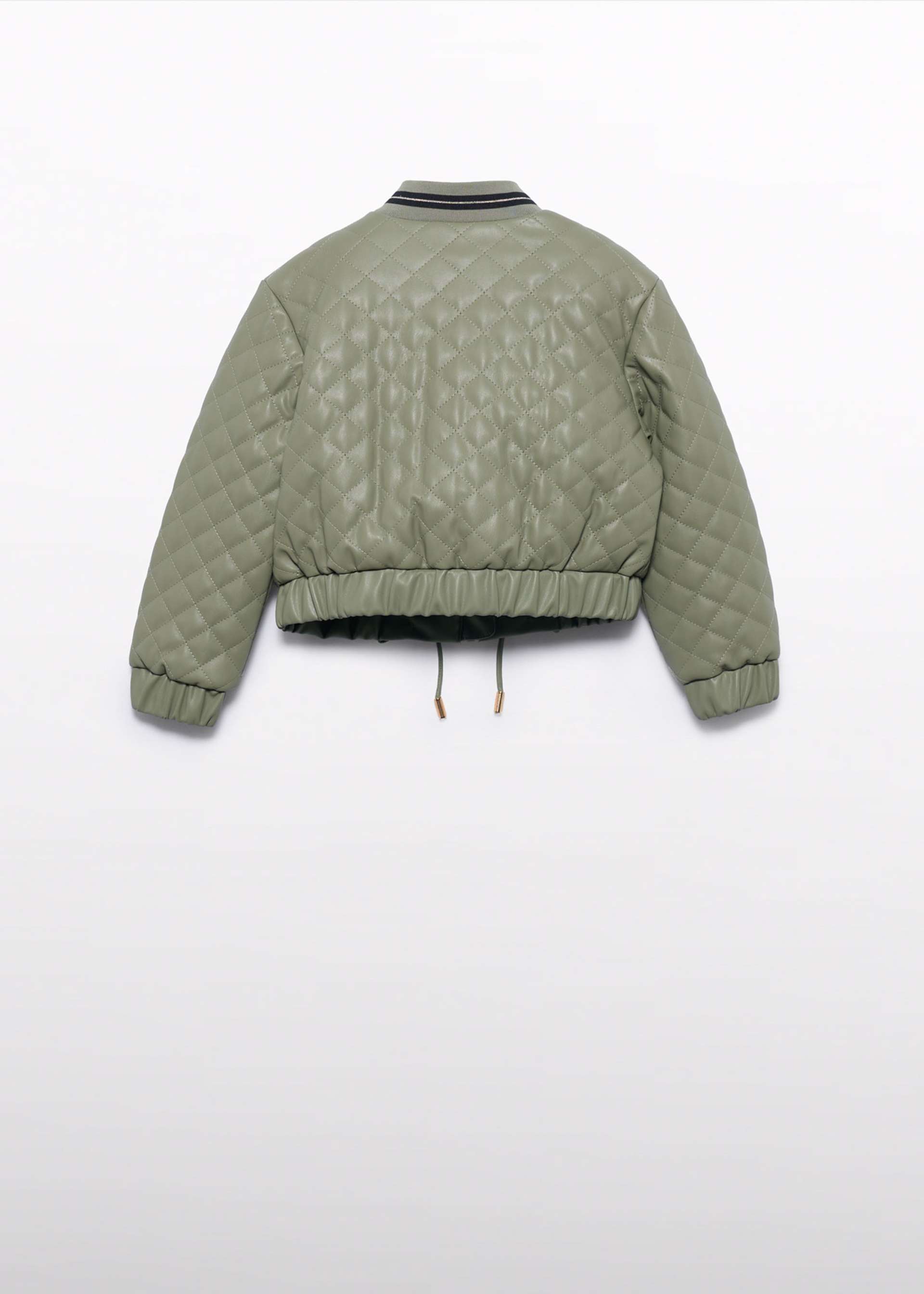 Veste matelassée en simili-cuir fille