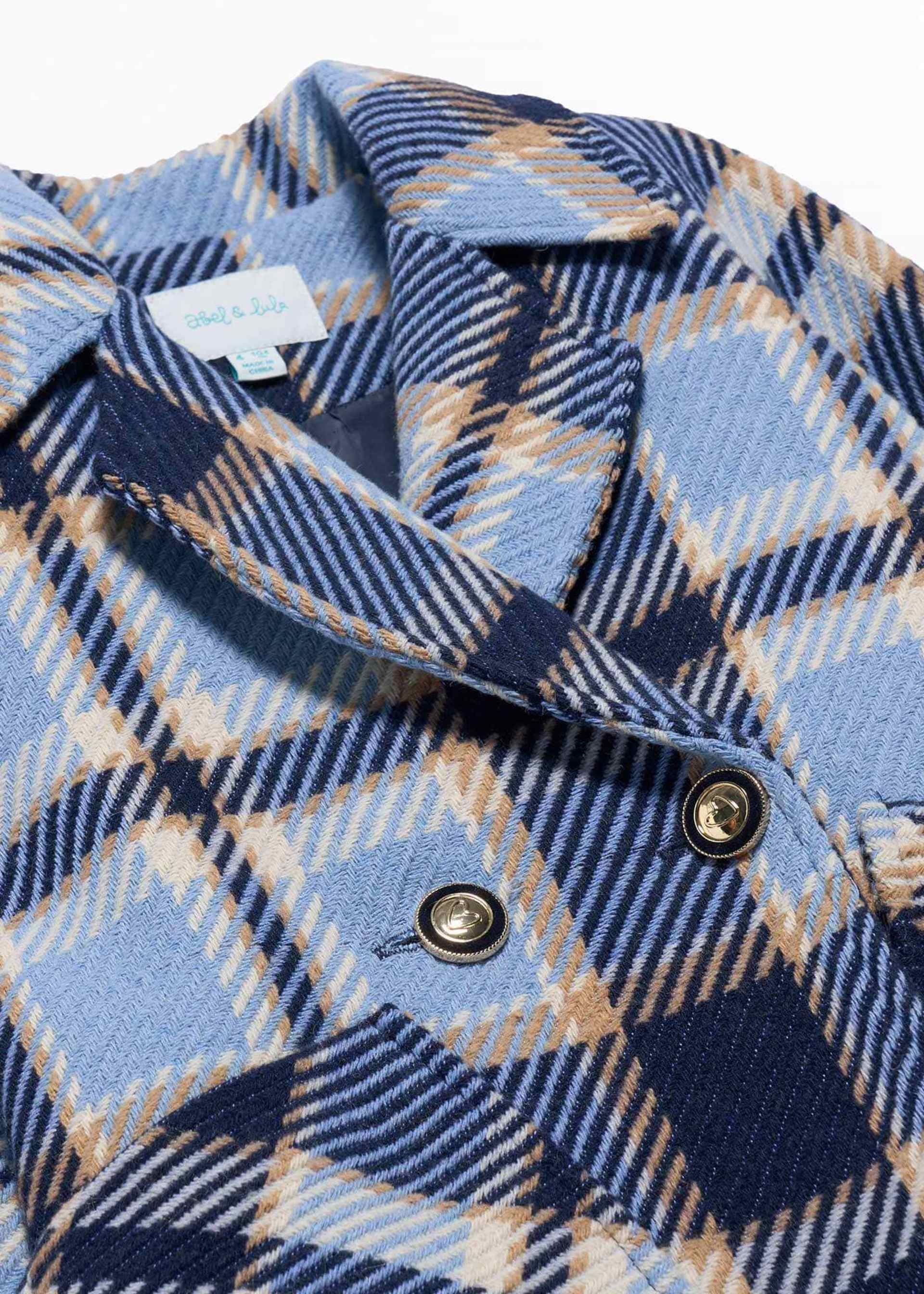Manteau à carreaux fille