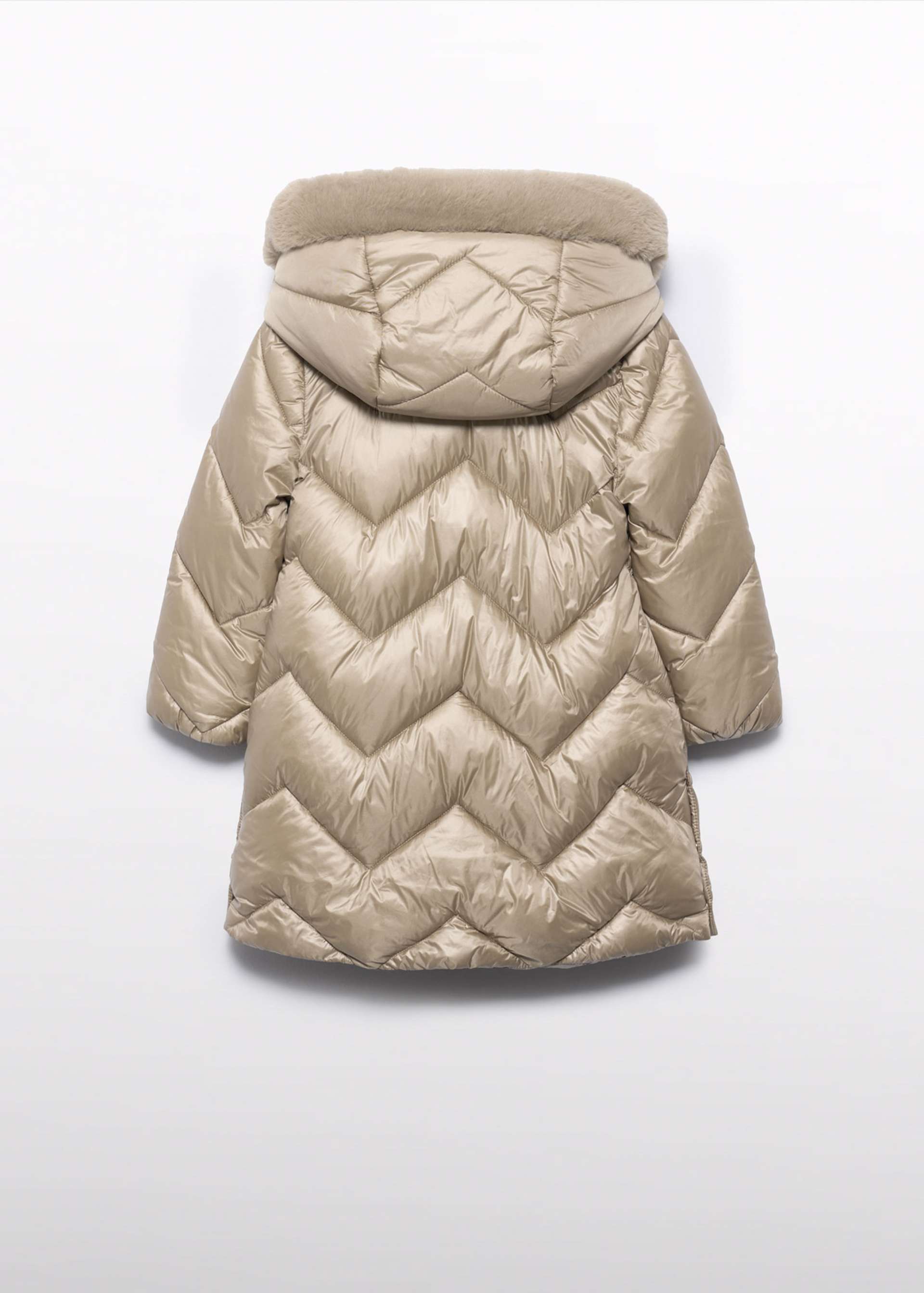 Manteau long matelassé fille