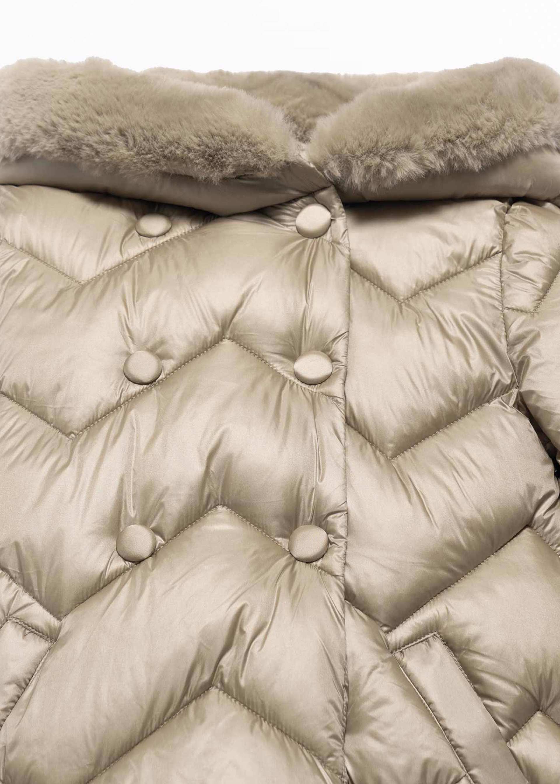 Manteau long matelassé fille