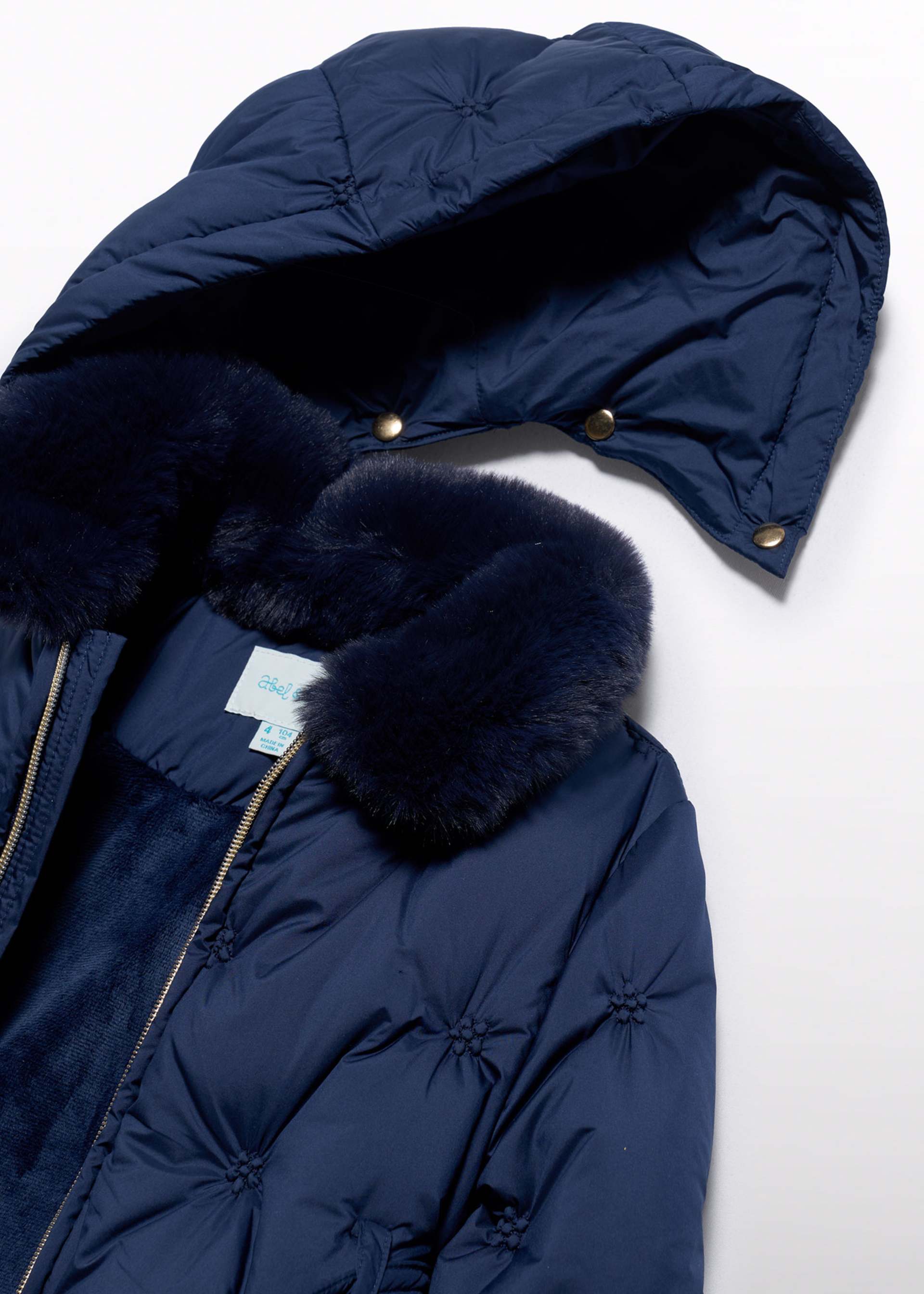 Girls embroidered quilted jacket