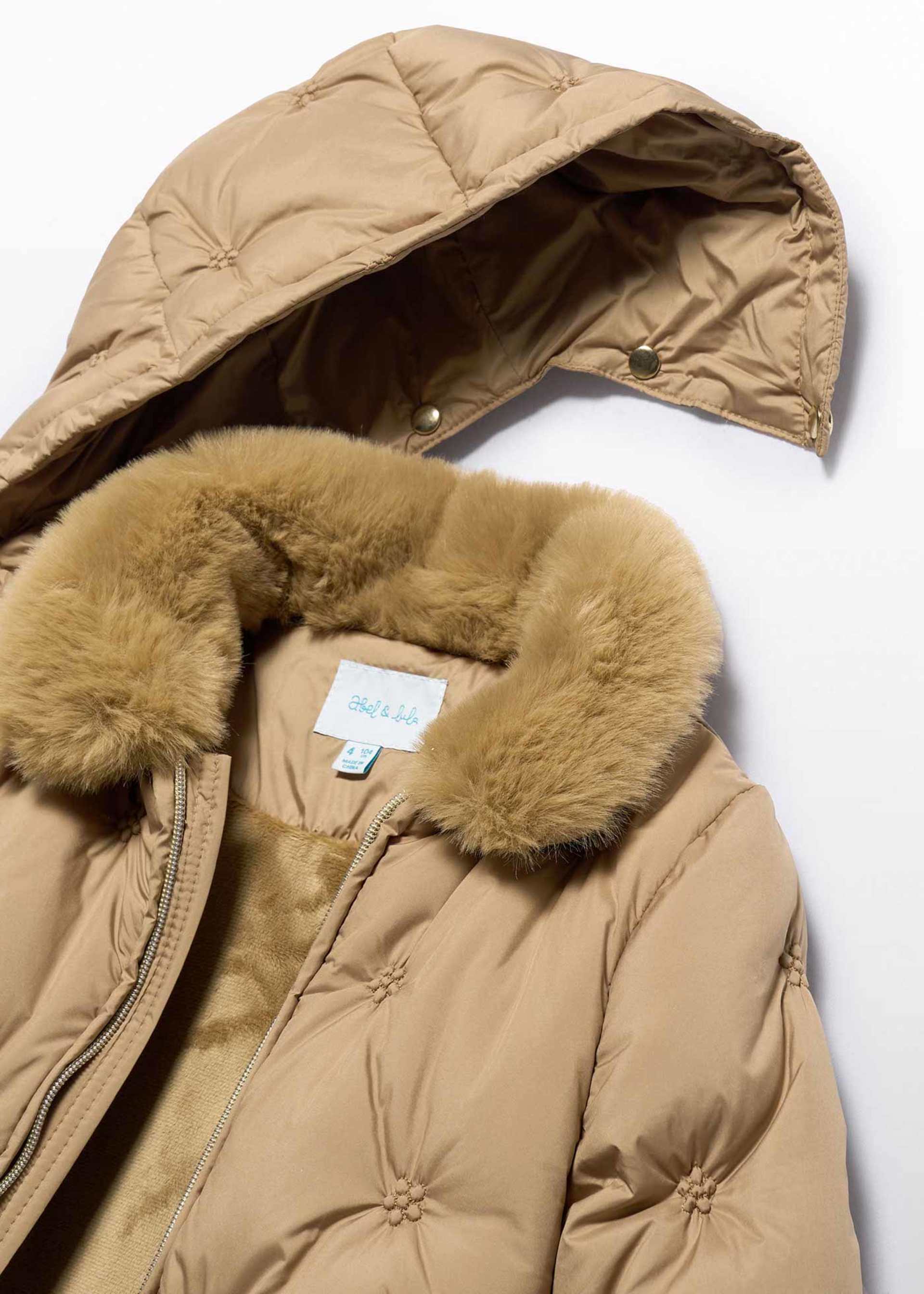 Manteau brodé matelassé fille