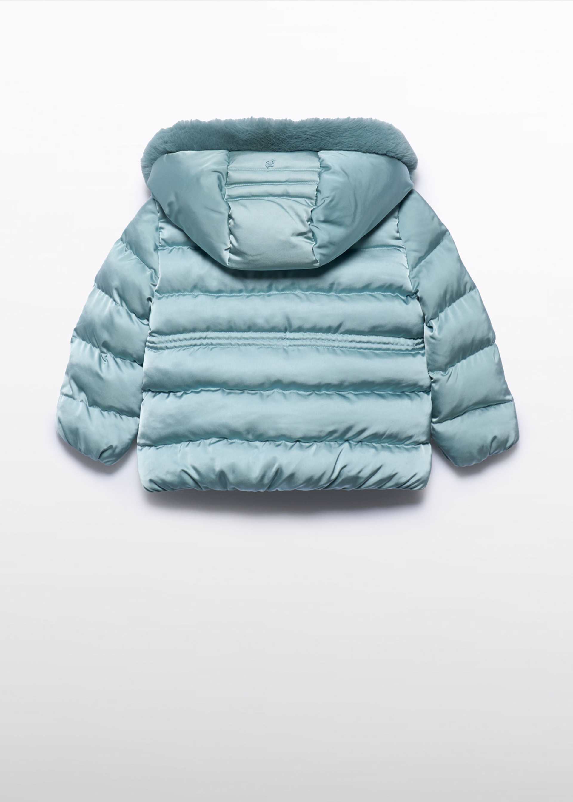 Chaquetón satinado pelo niña