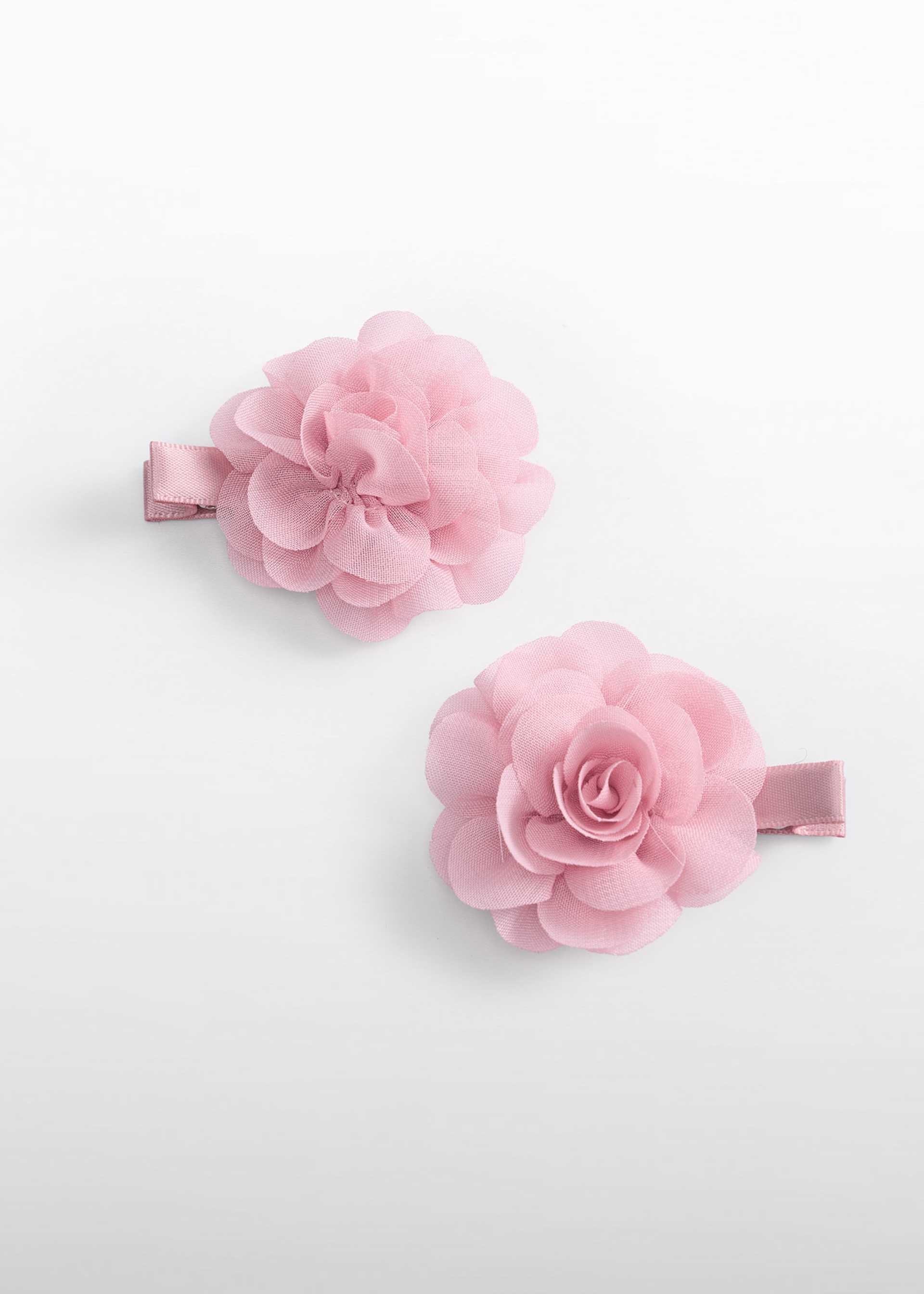 Set 2 pinças flores tule menina