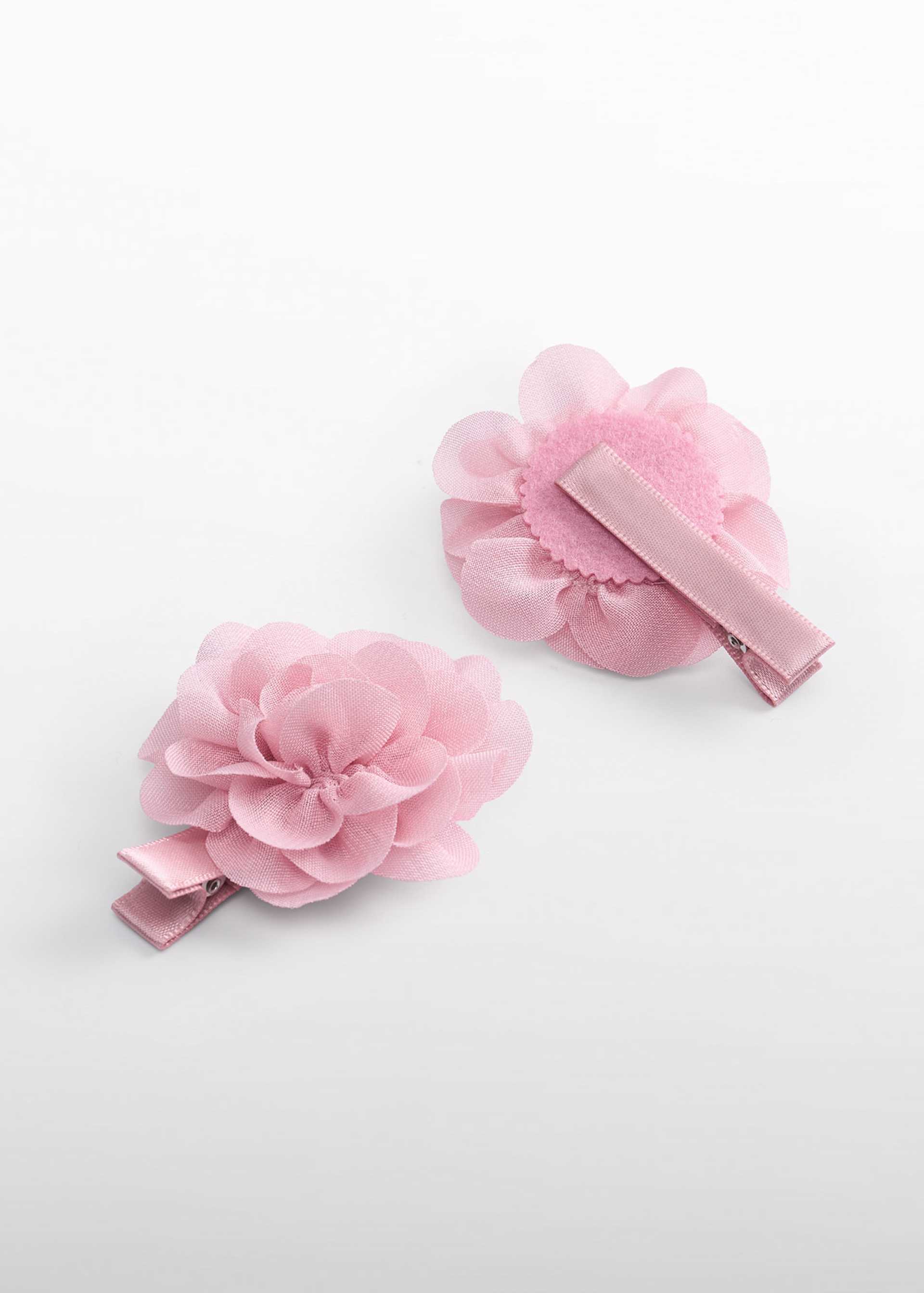 girls tulle flower clips