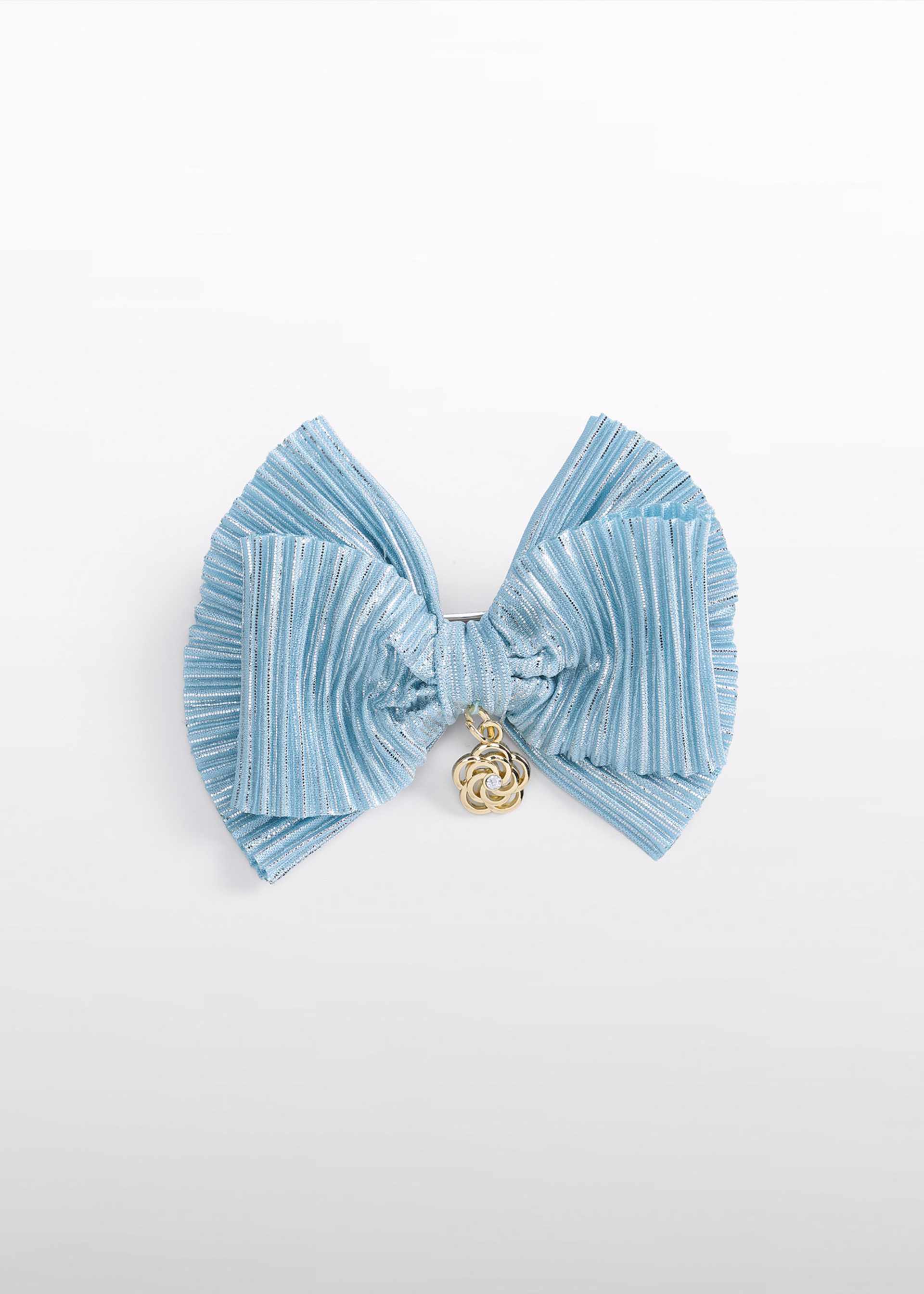 Girl Pleated Knit Bow Hair Clip