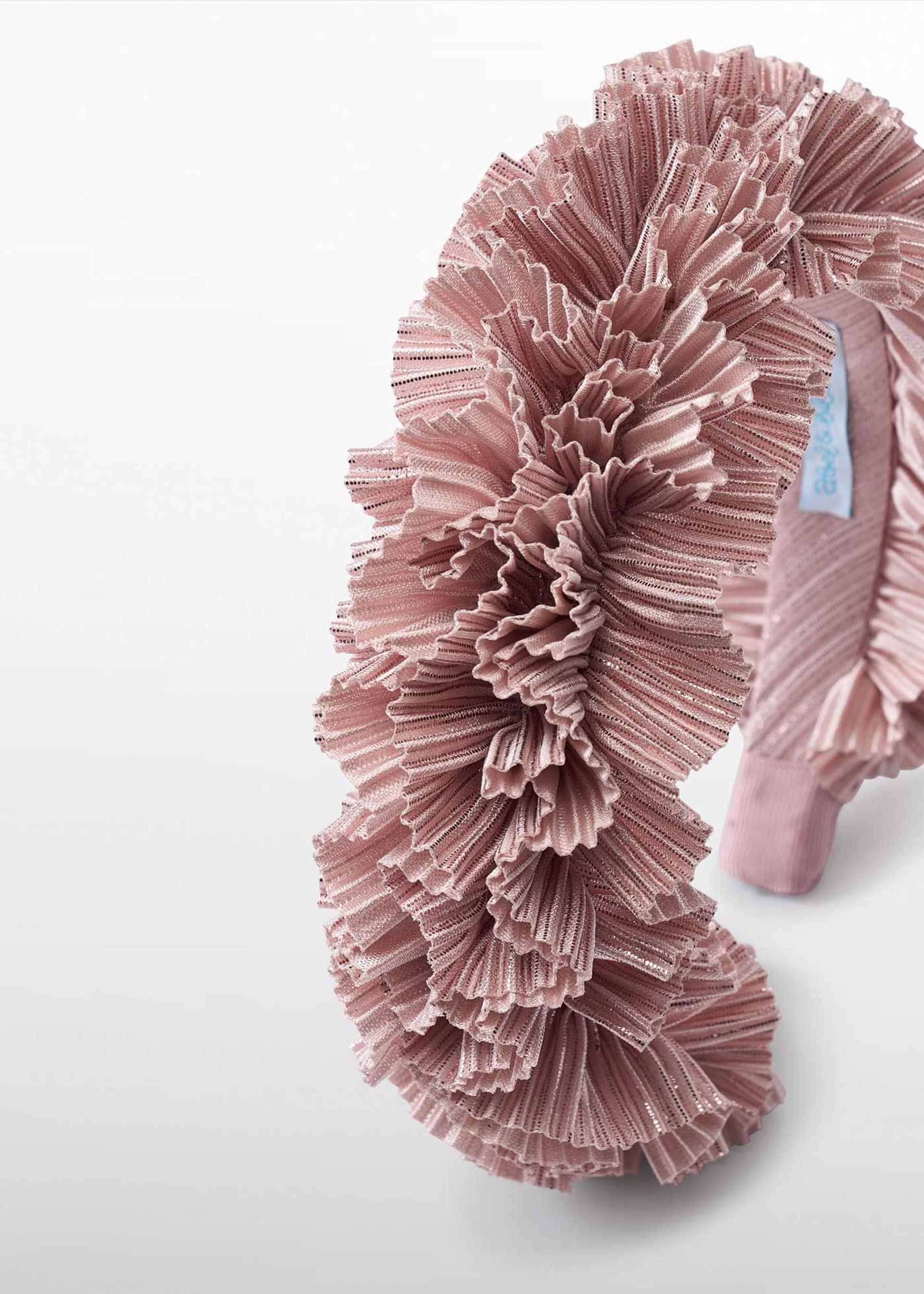 girls pleated knitted headband