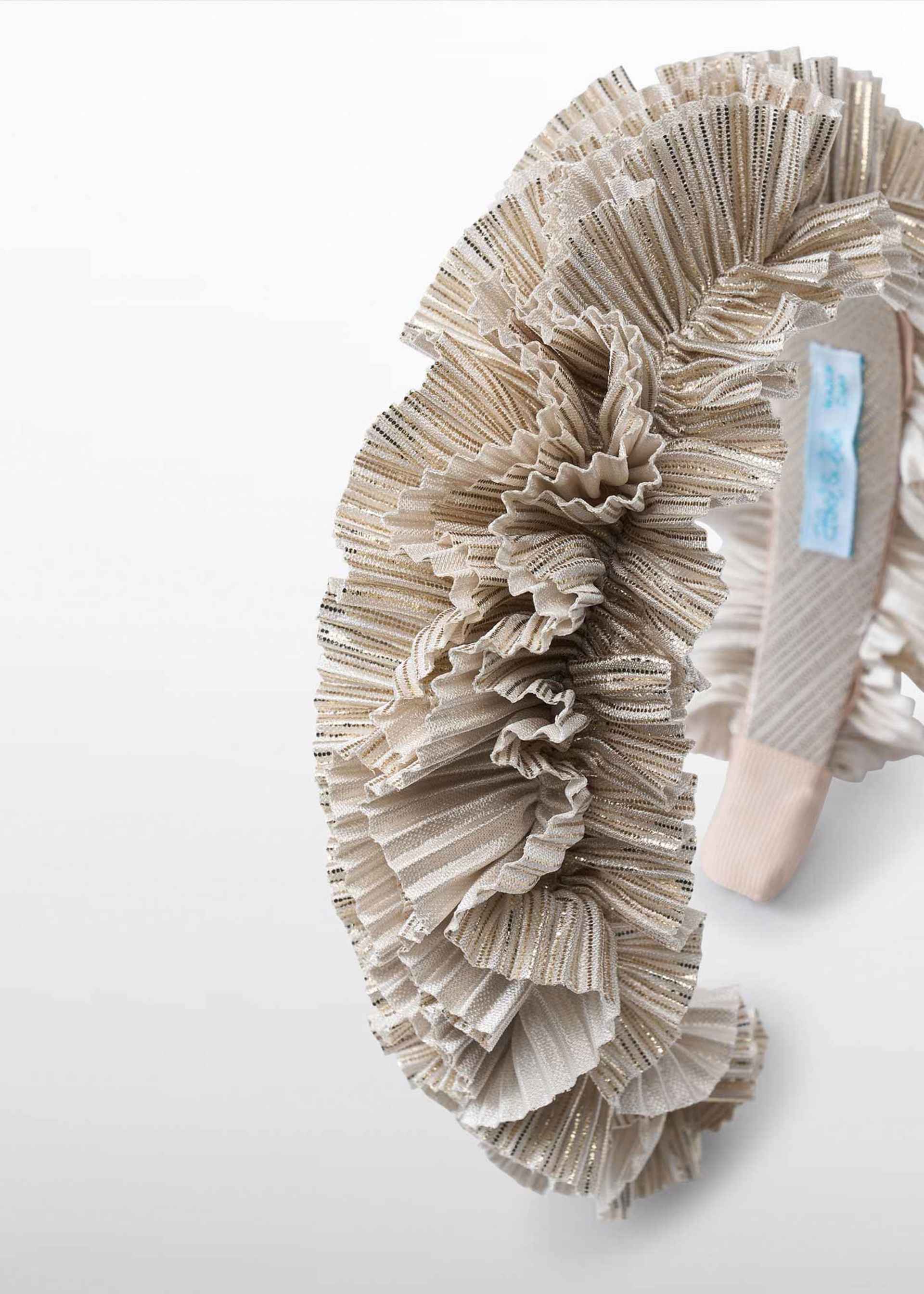 girls pleated knitted headband