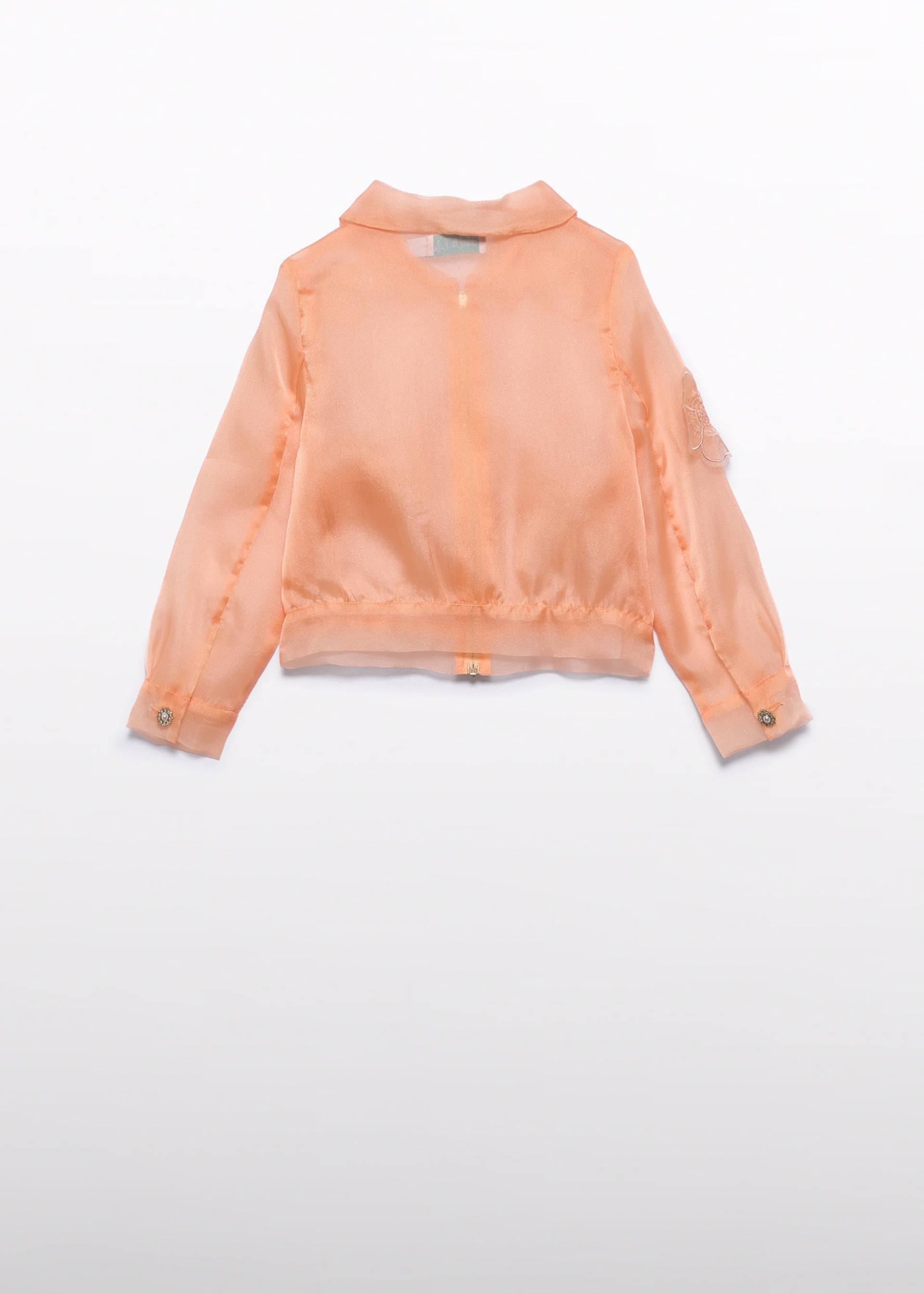 Chaqueta organza flores 3d niña