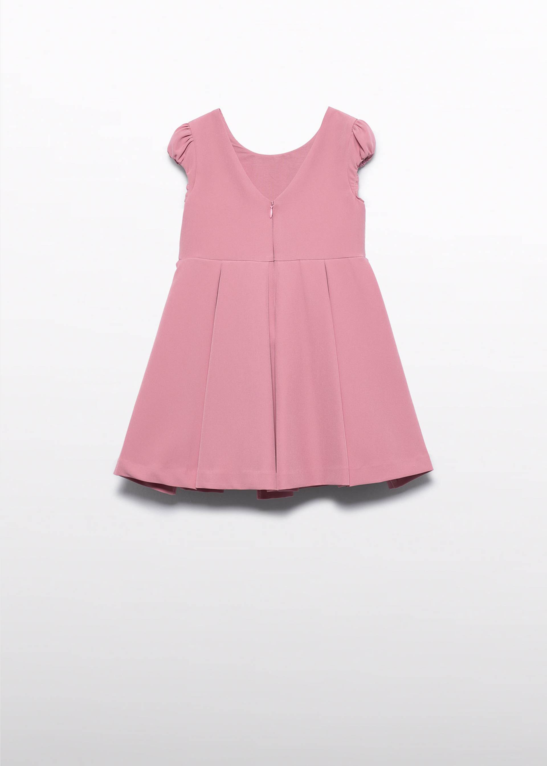 Vestido crepe detalle flores niña