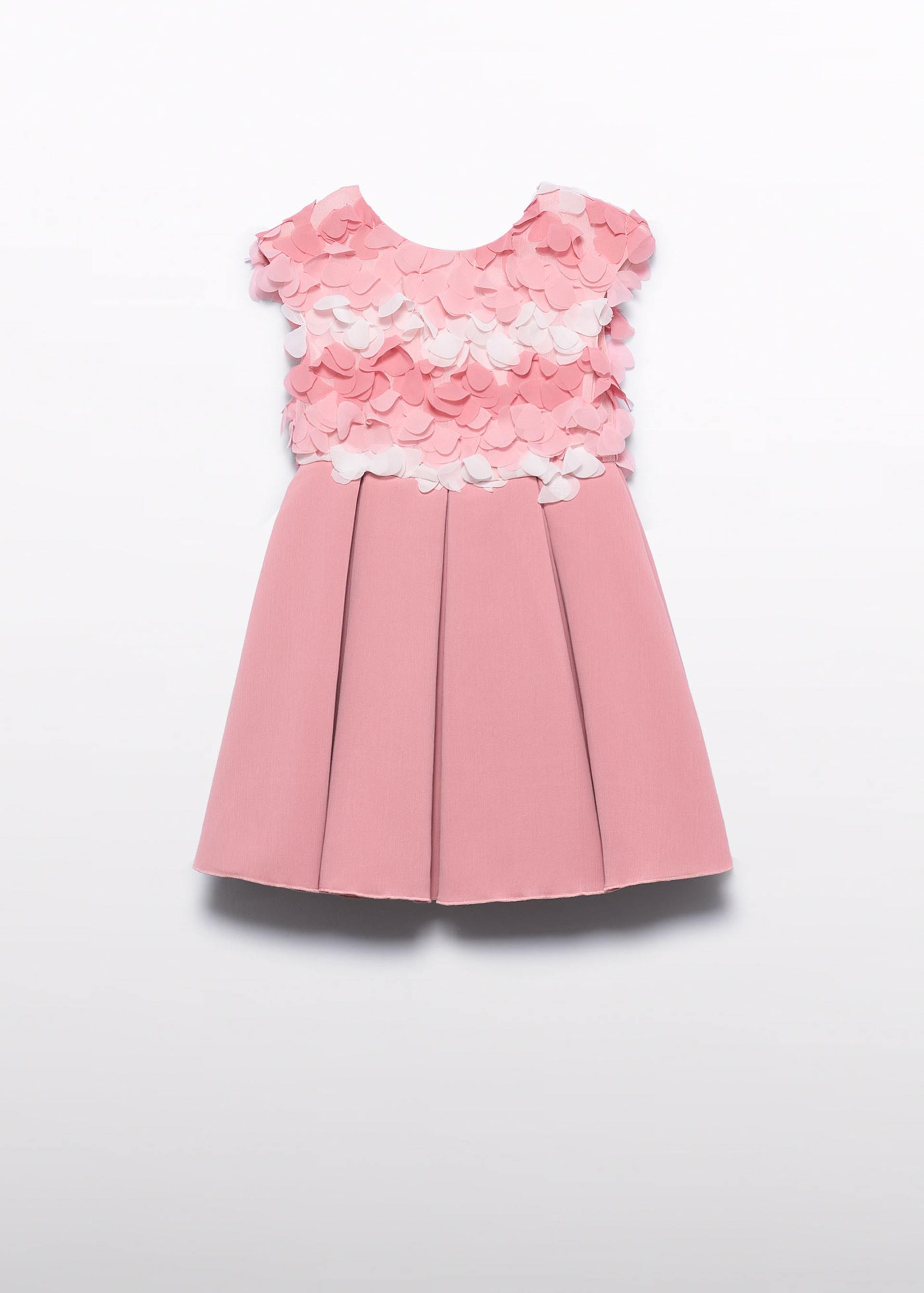 Vestido gasa flores 3d niña