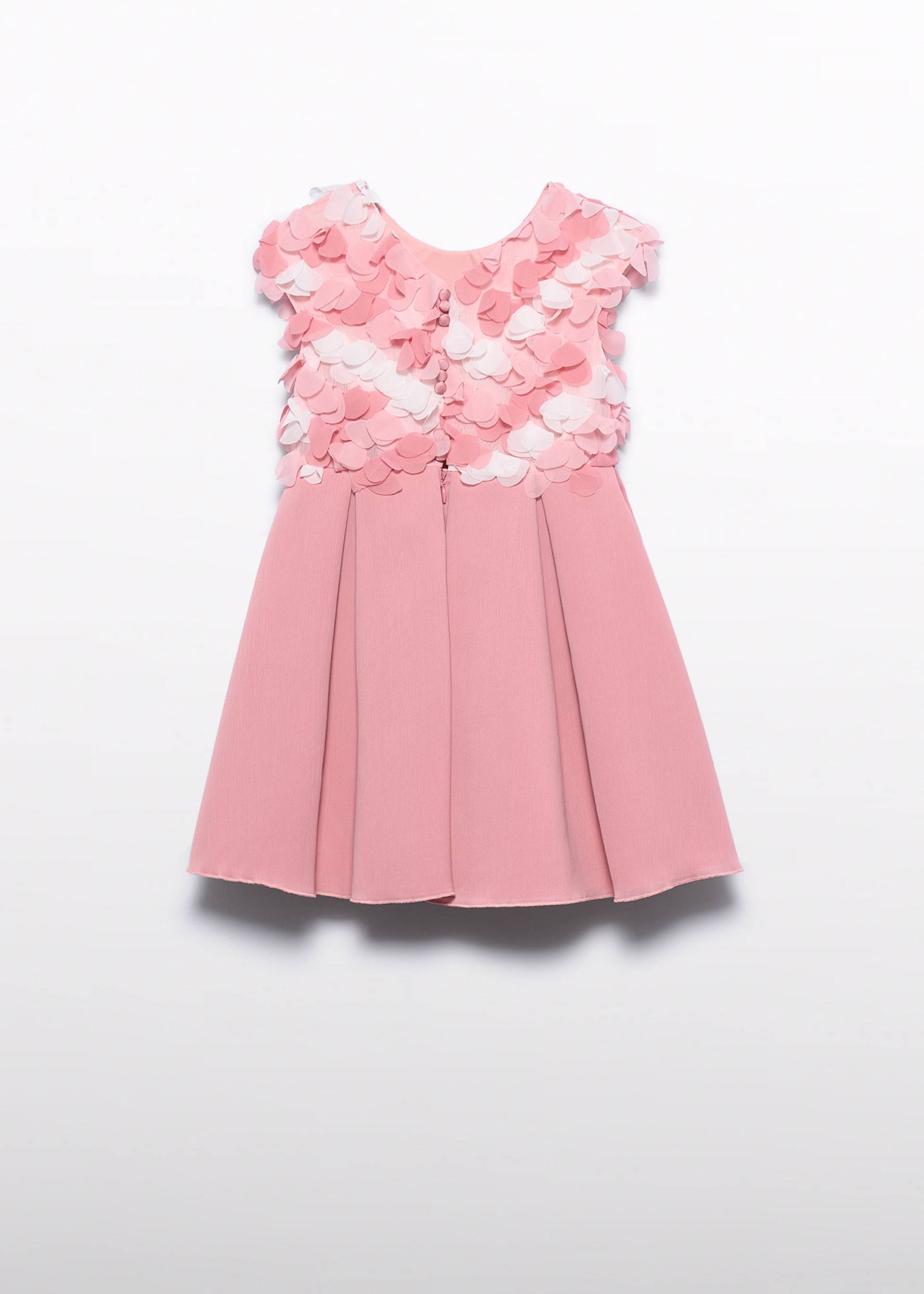Vestido gaze flores 3d menina