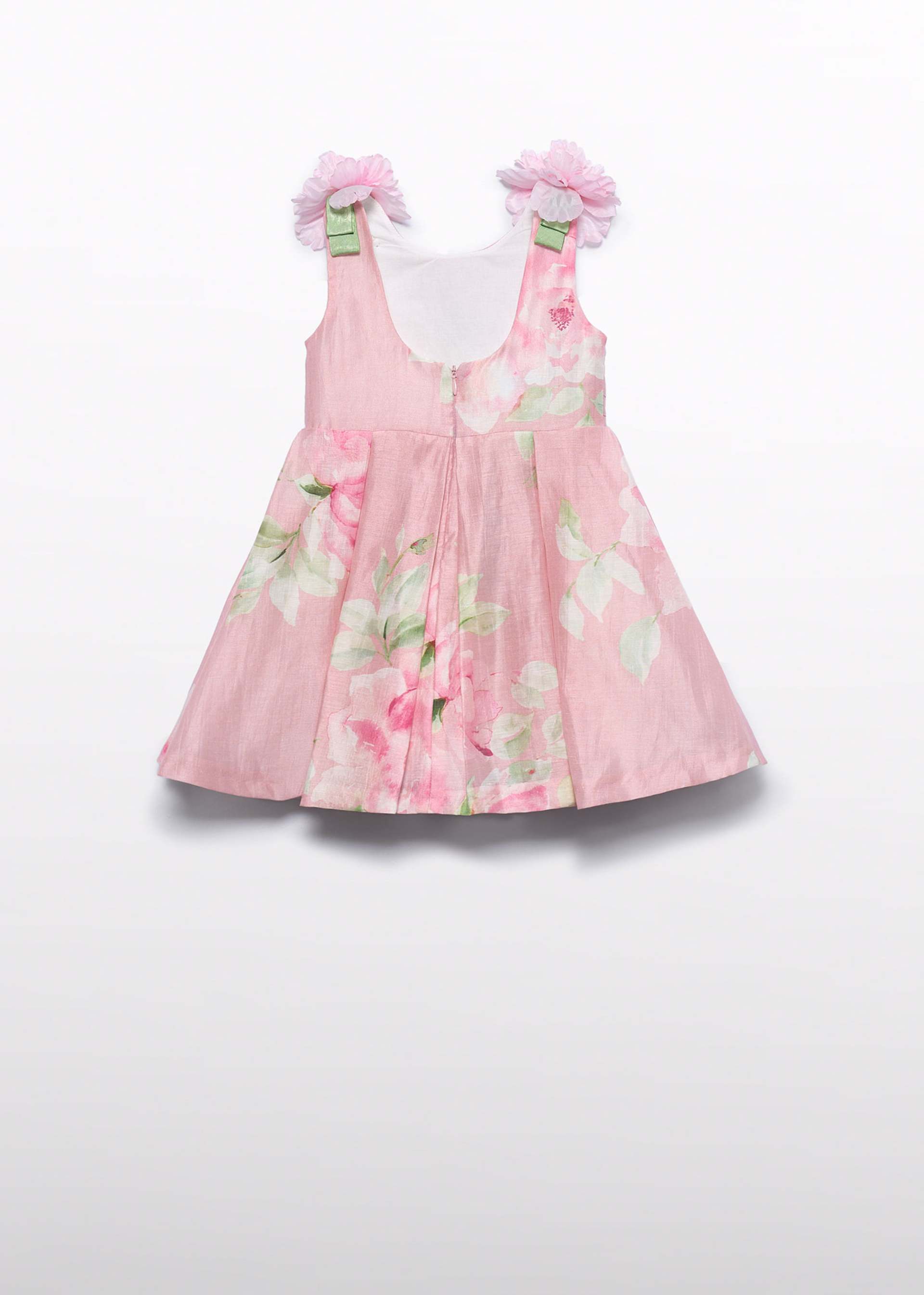 Vestido lino estampado niña