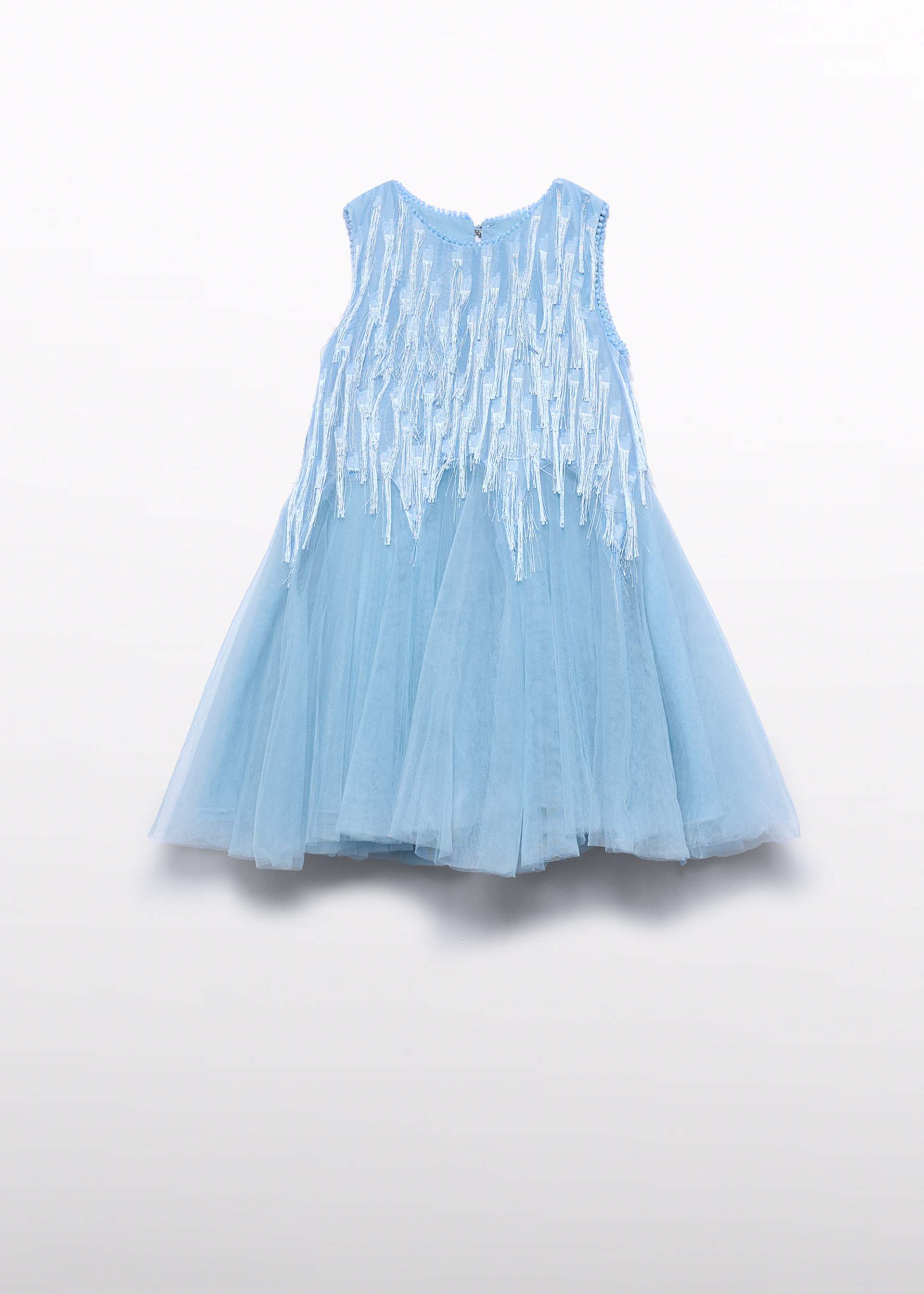 Abito con frange fantasia bambina