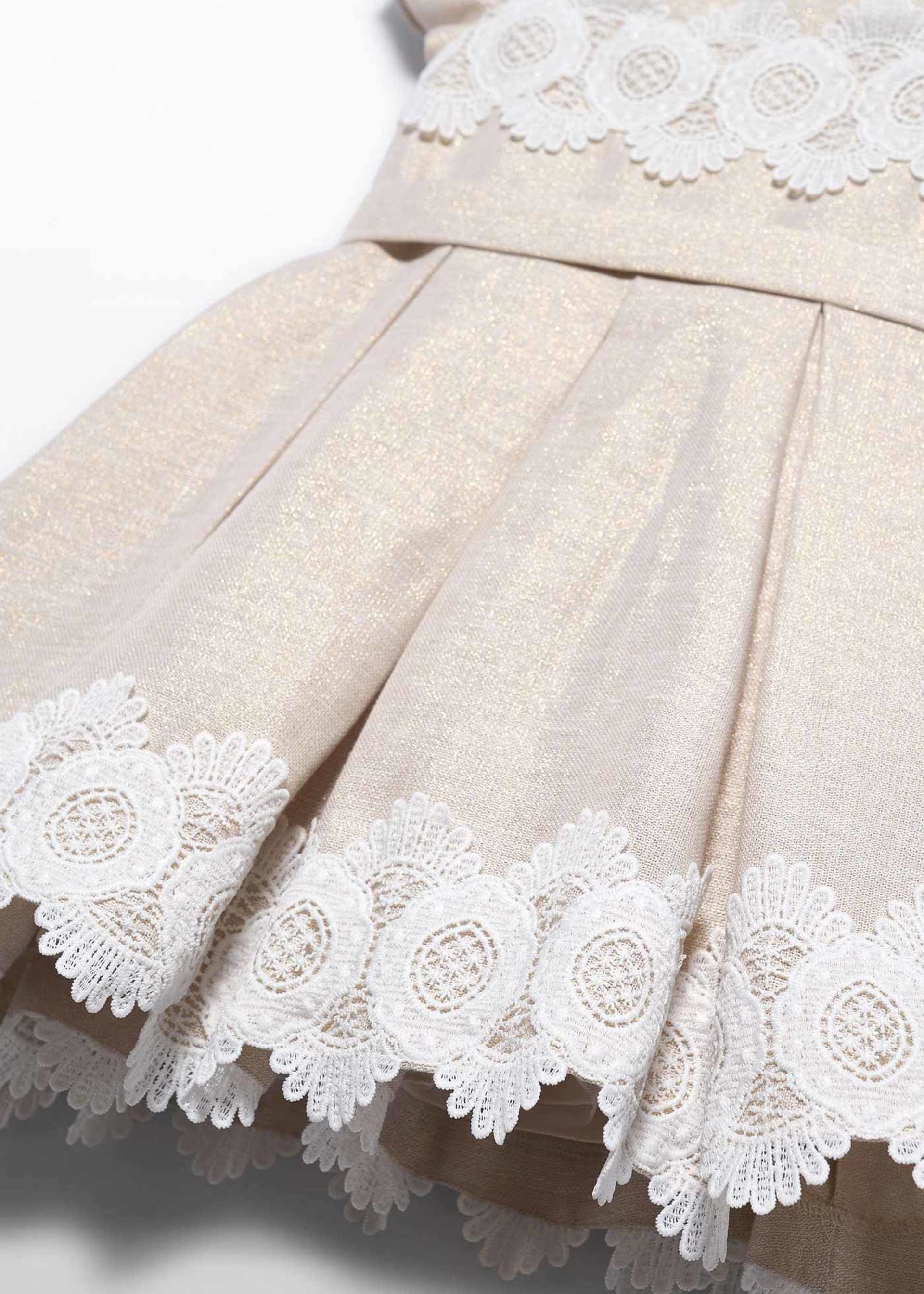 Girl Linen Guipure Dress