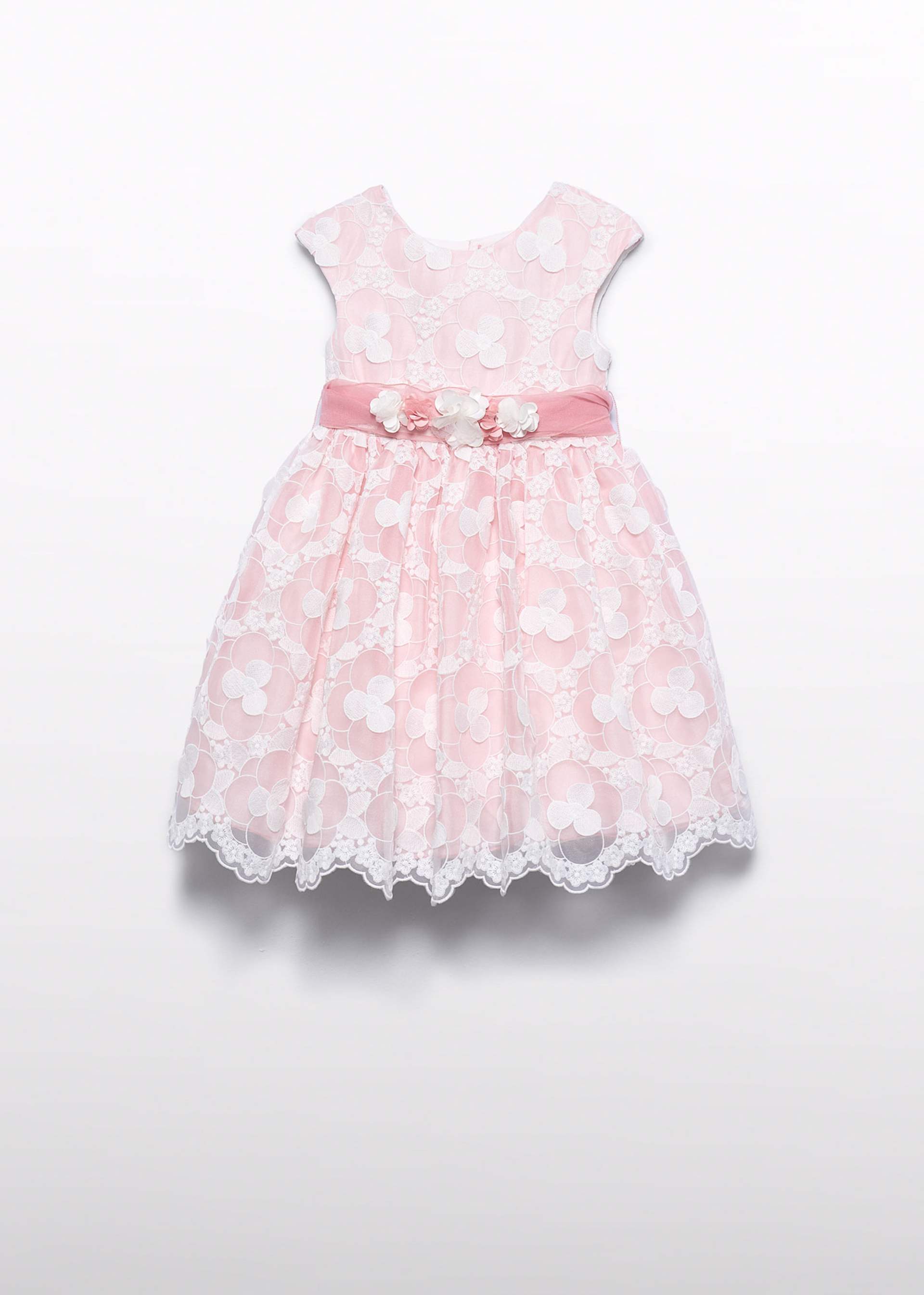 Robe en organza brodée fille