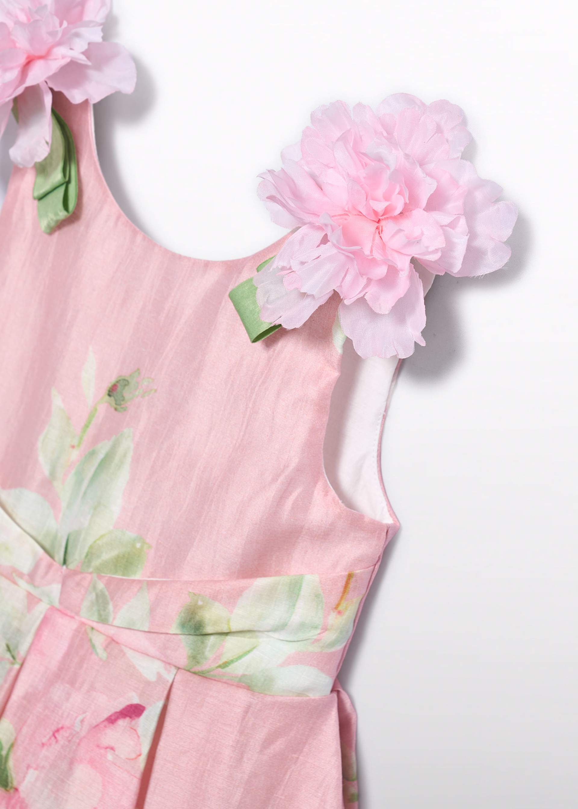 Vestido lino estampado niña