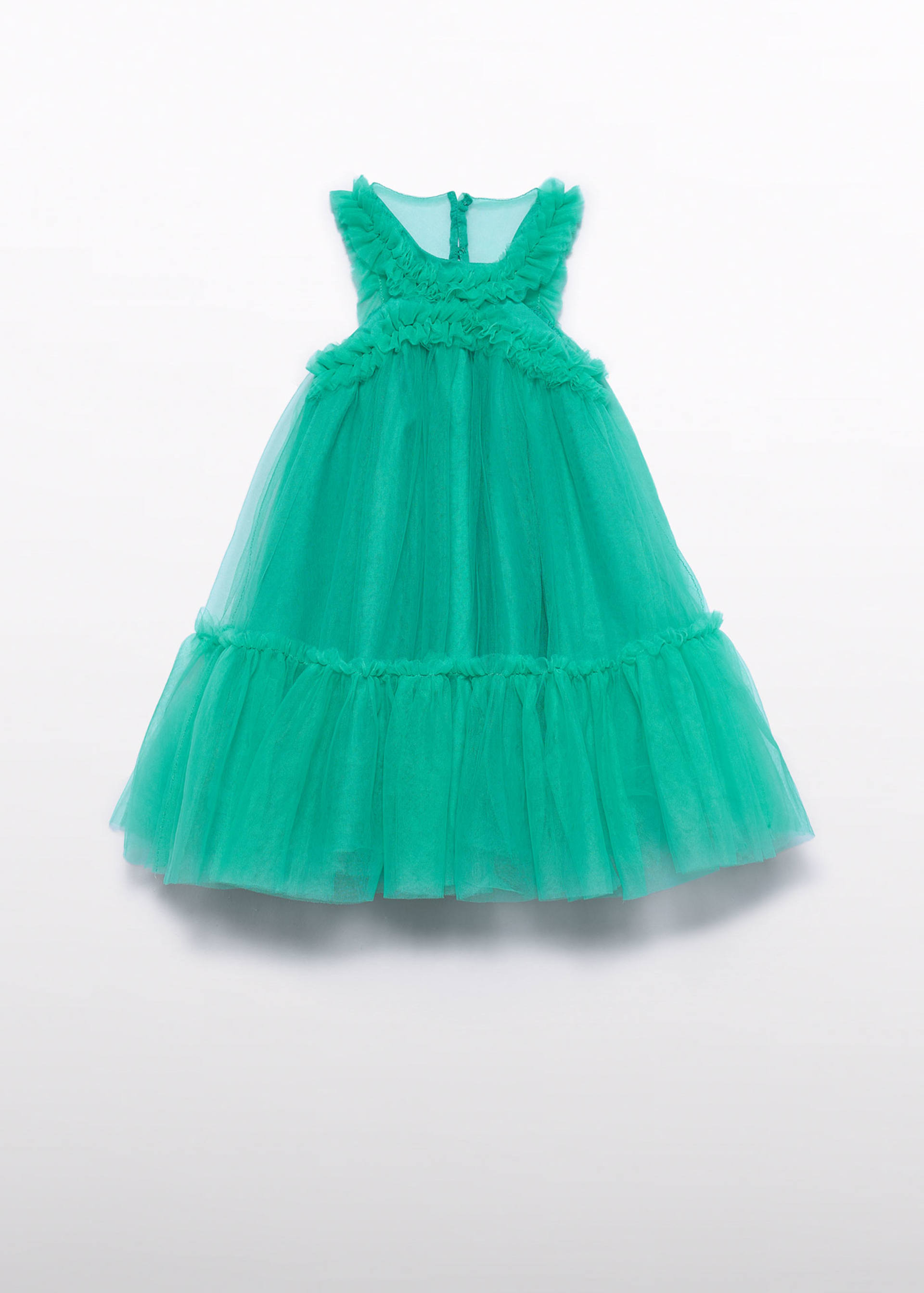 Rochie din tul cu volanase