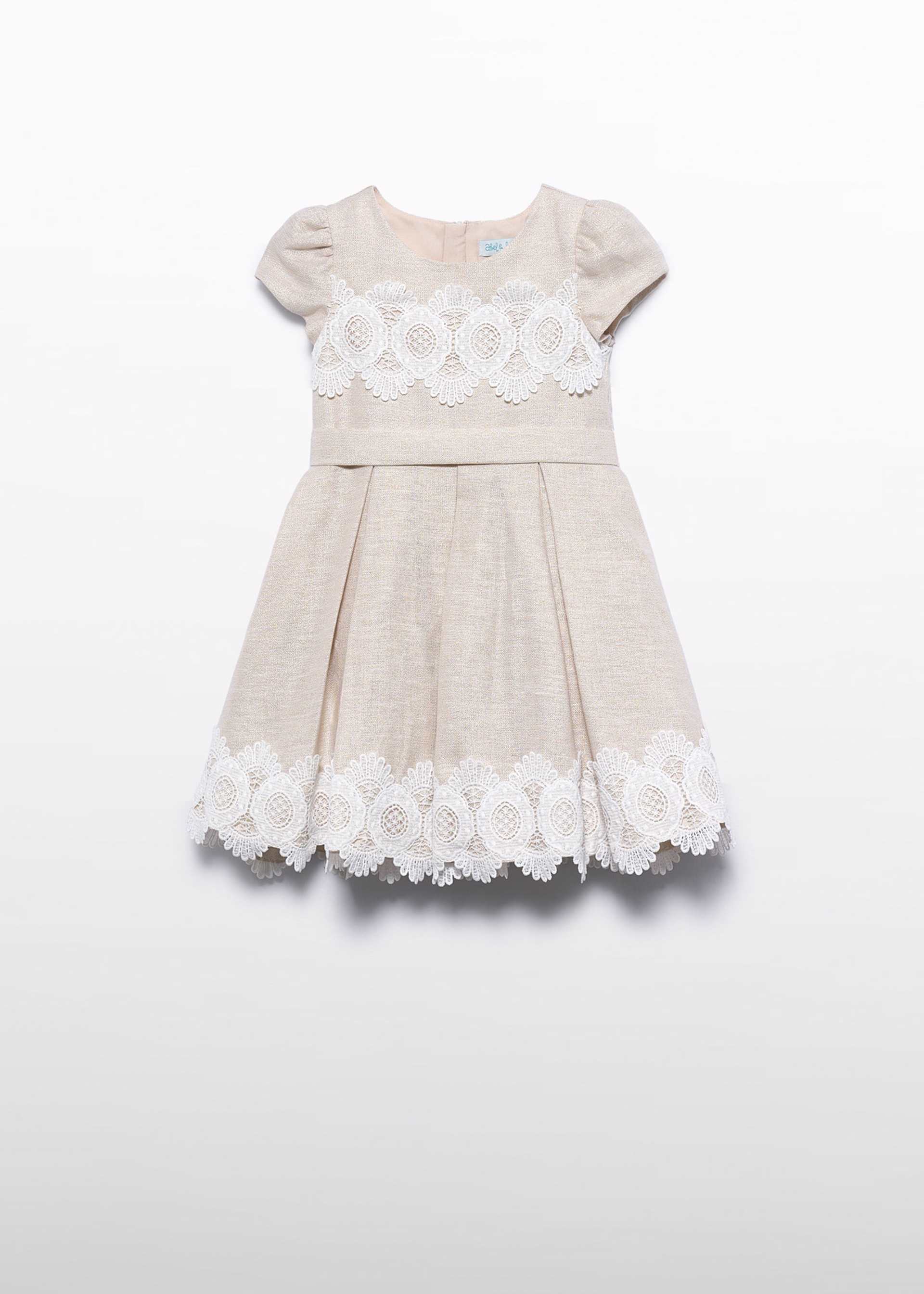 Vestido lino guipur niña