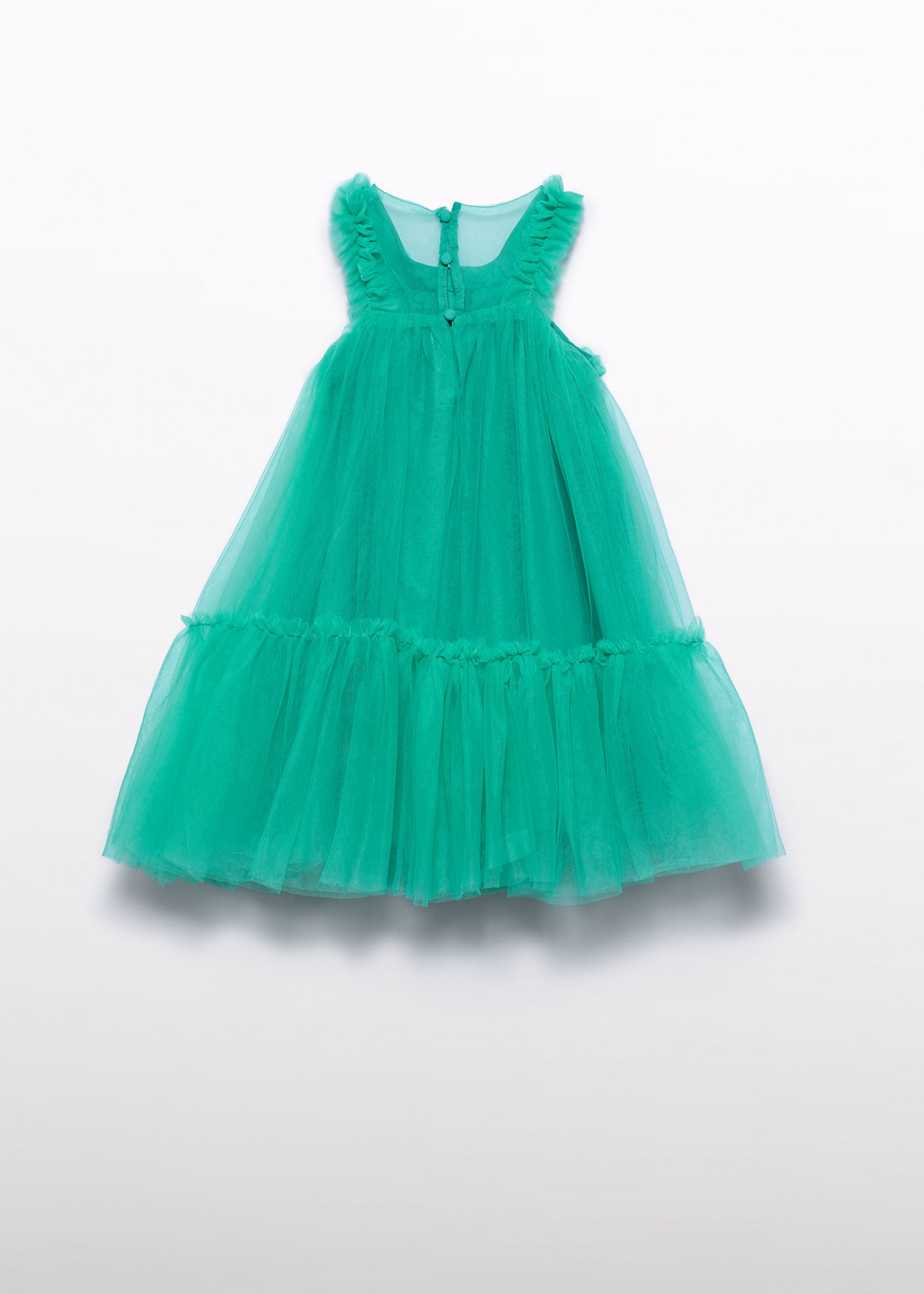 Rochie din tul cu volanase