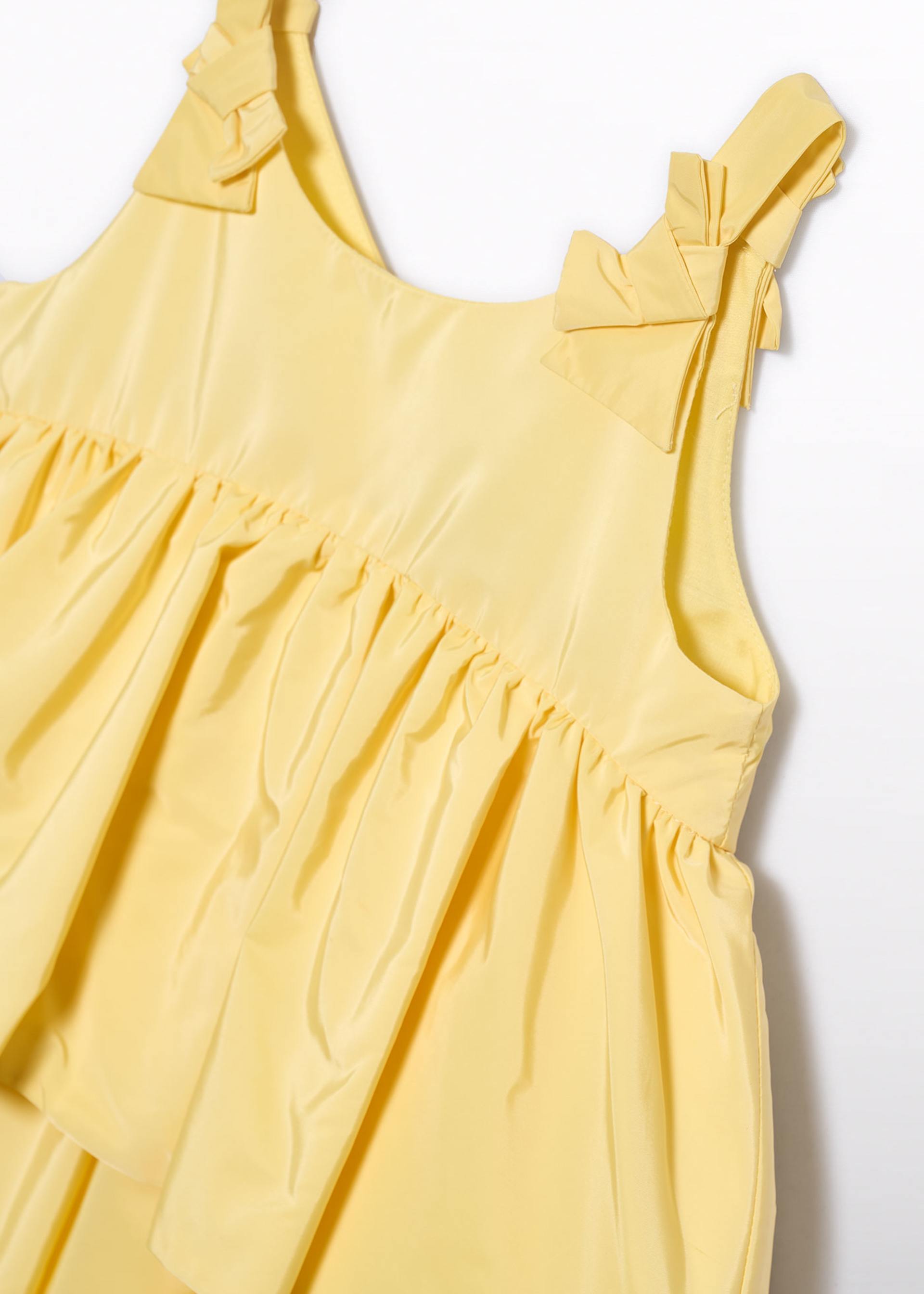 Vestido tafetan volantes niña