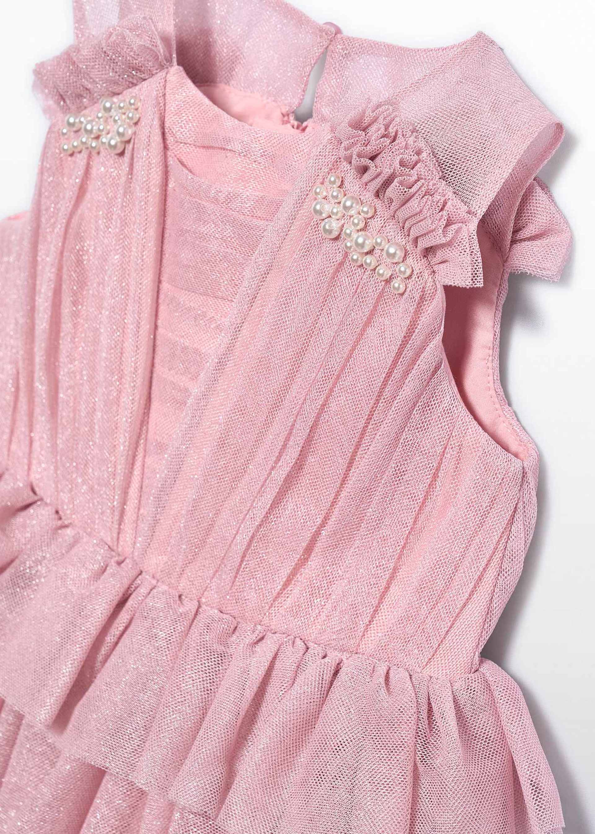 Vestido tule brilho menina