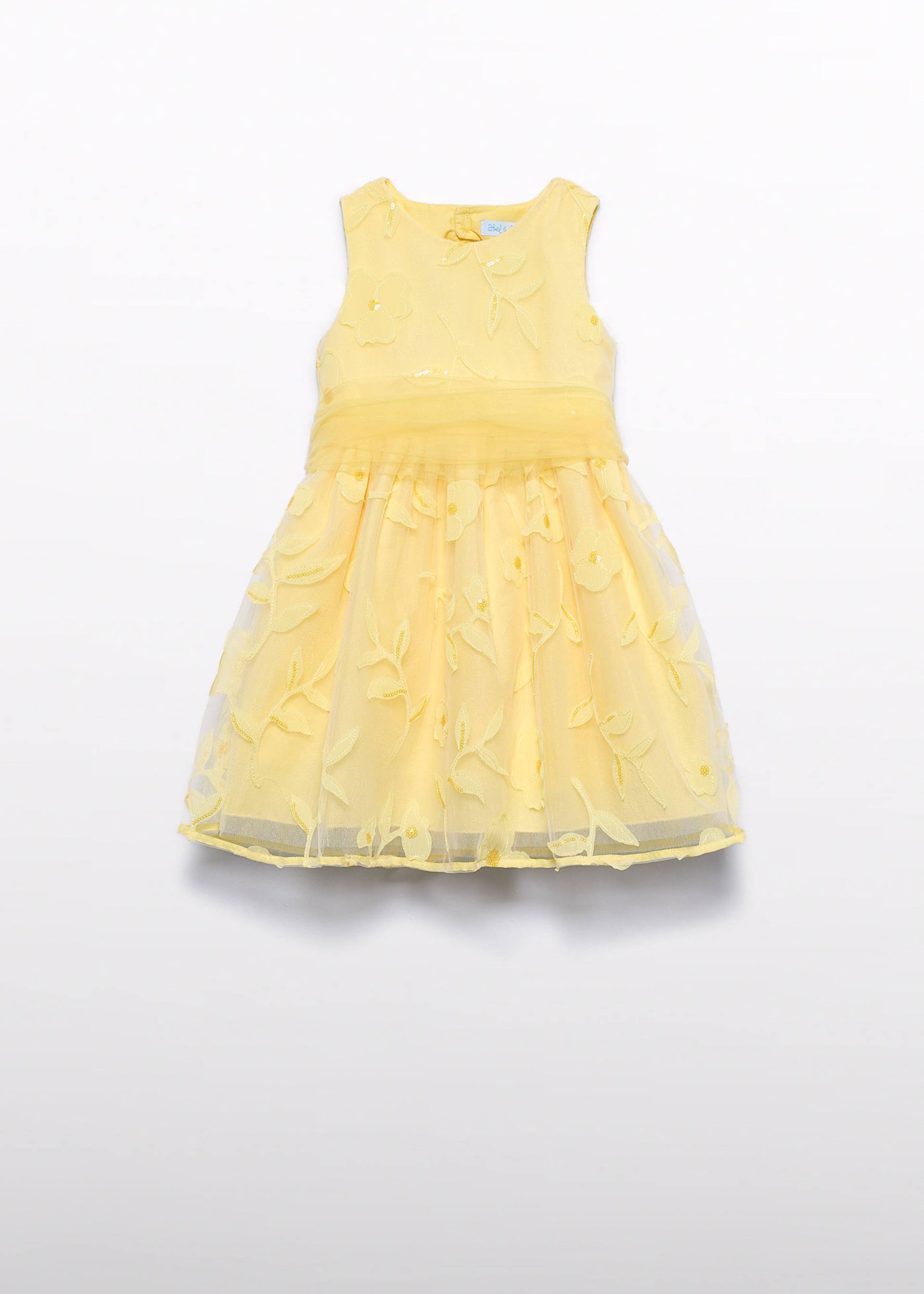 Vestido flores troqueladas niña