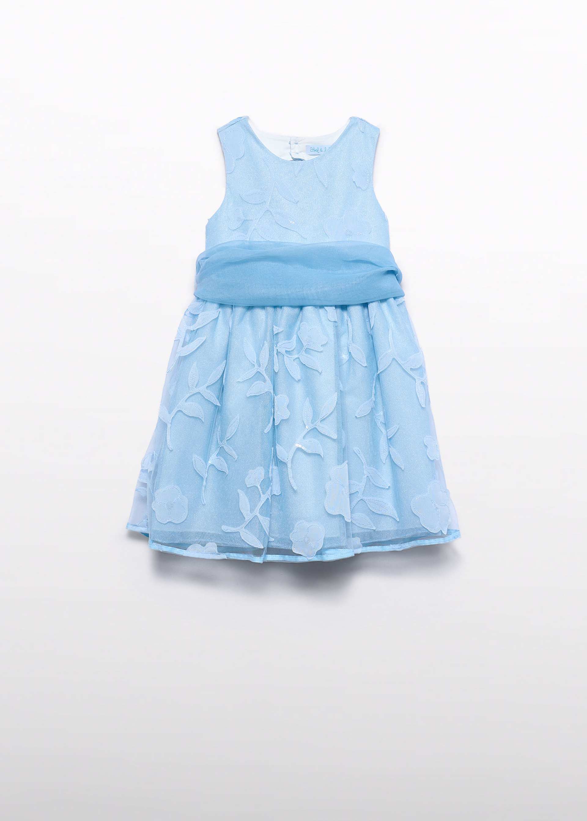 Vestido flores troqueladas niña