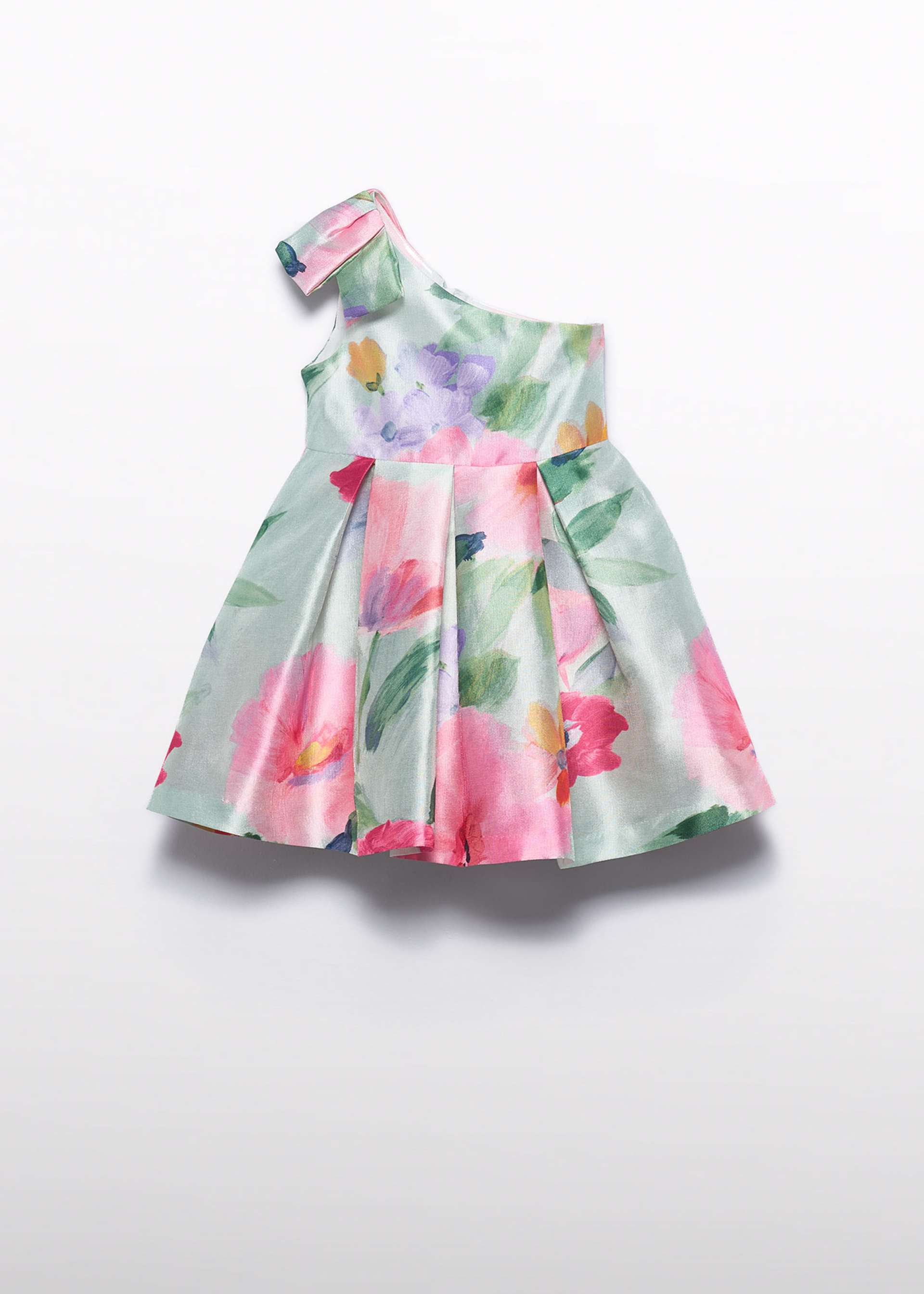 Robe mikado fleurs fille