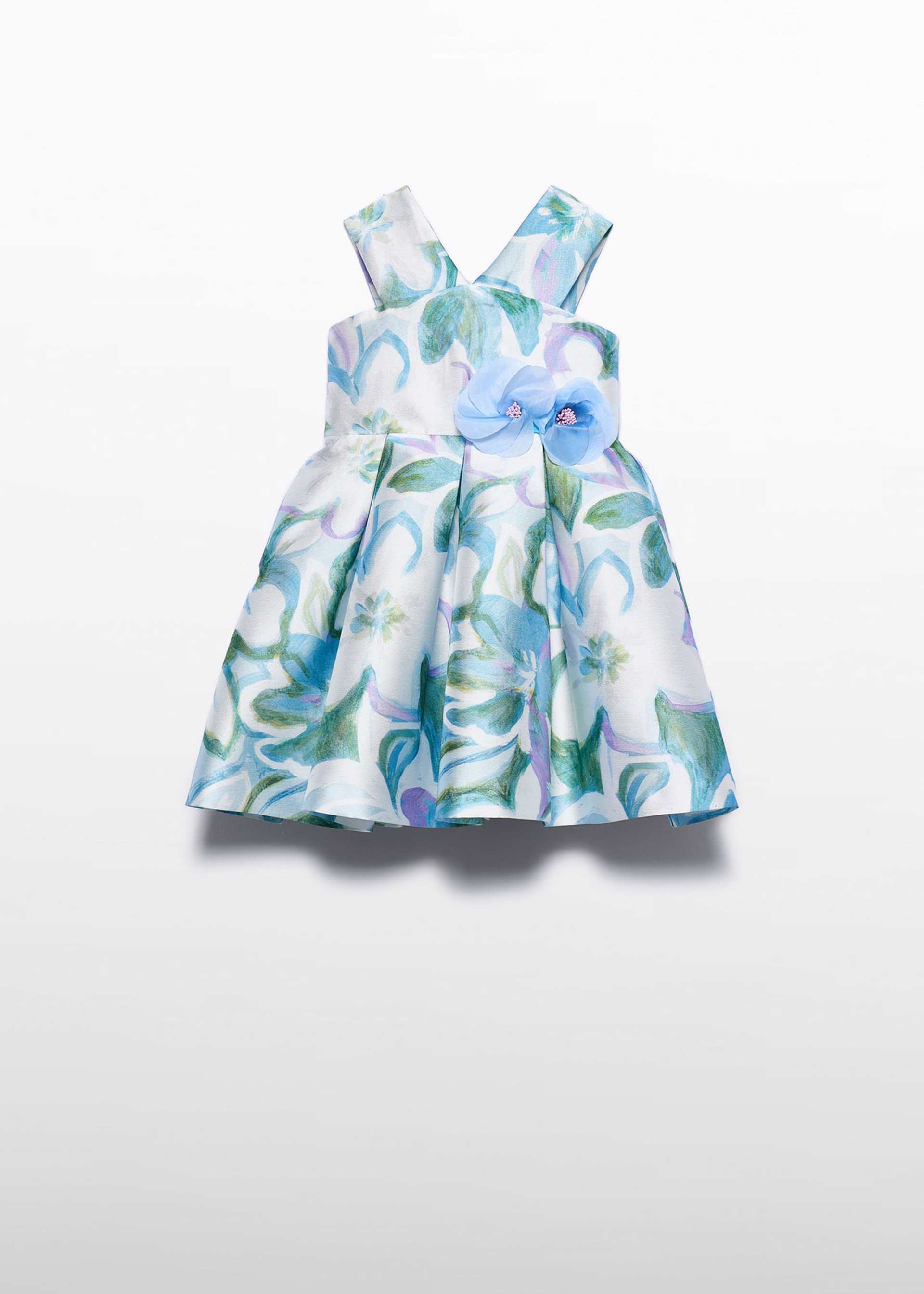Vestido mikado estampado menina
