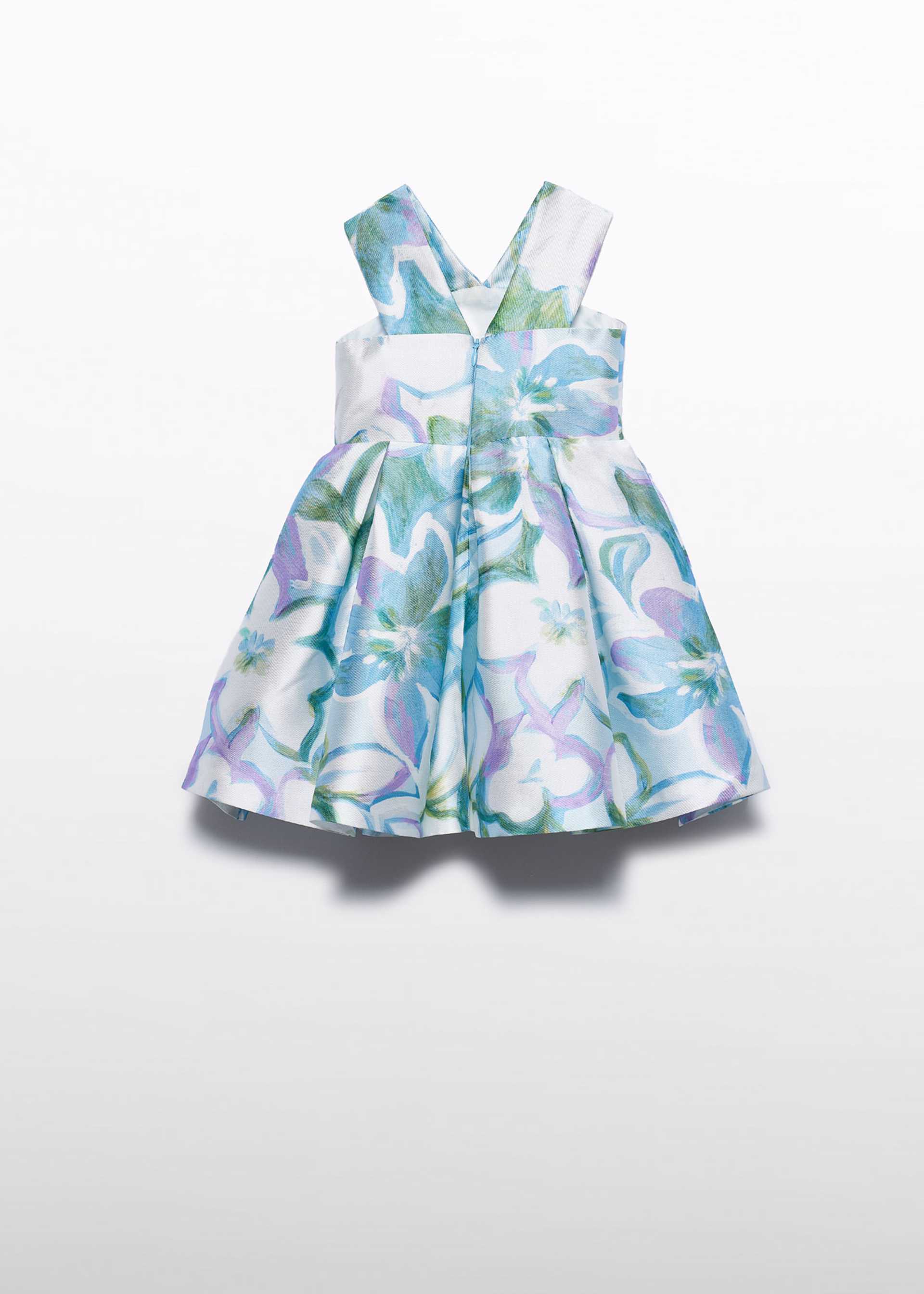 Girl Printed Mikado Dress