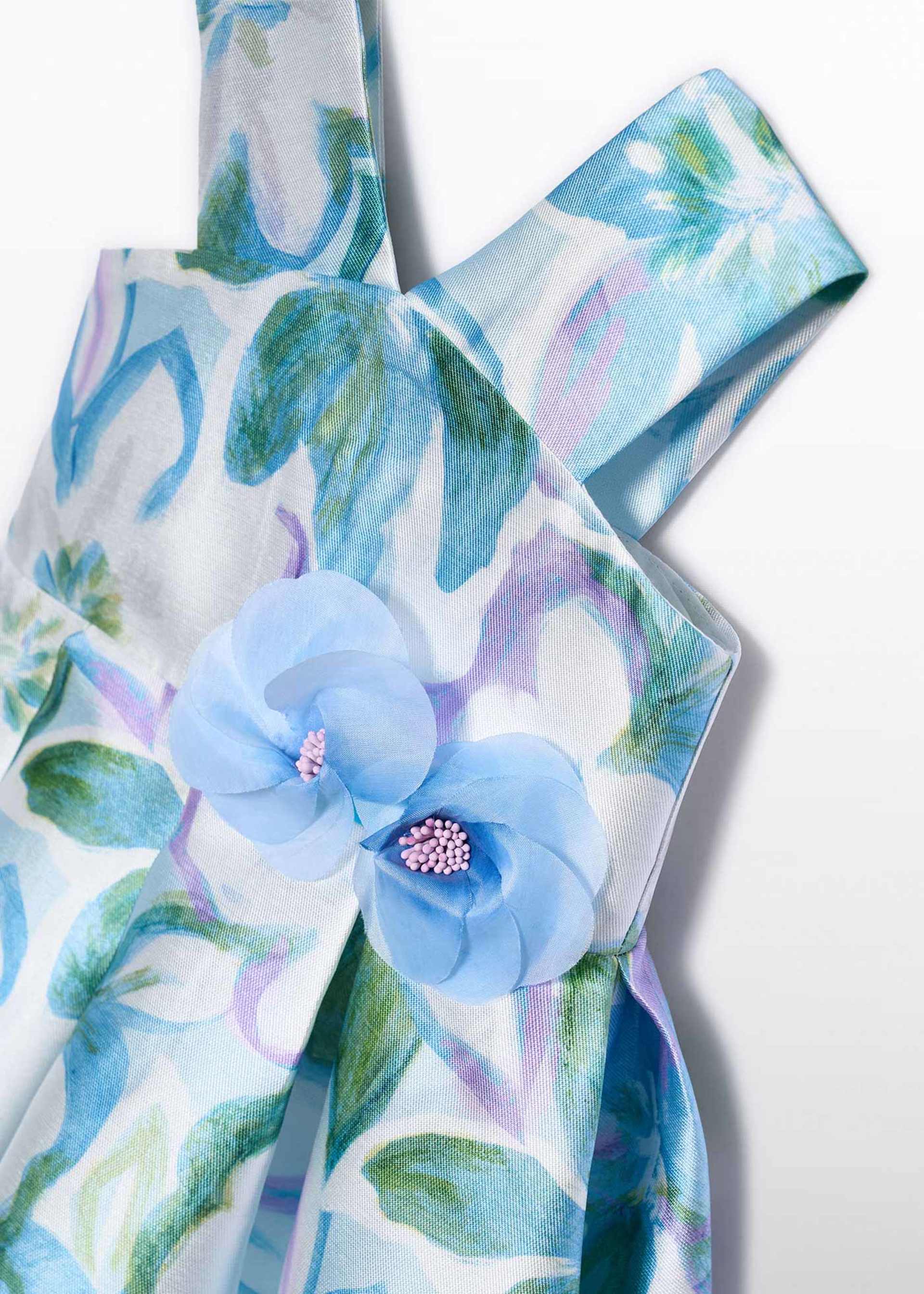 Vestido mikado estampado niña