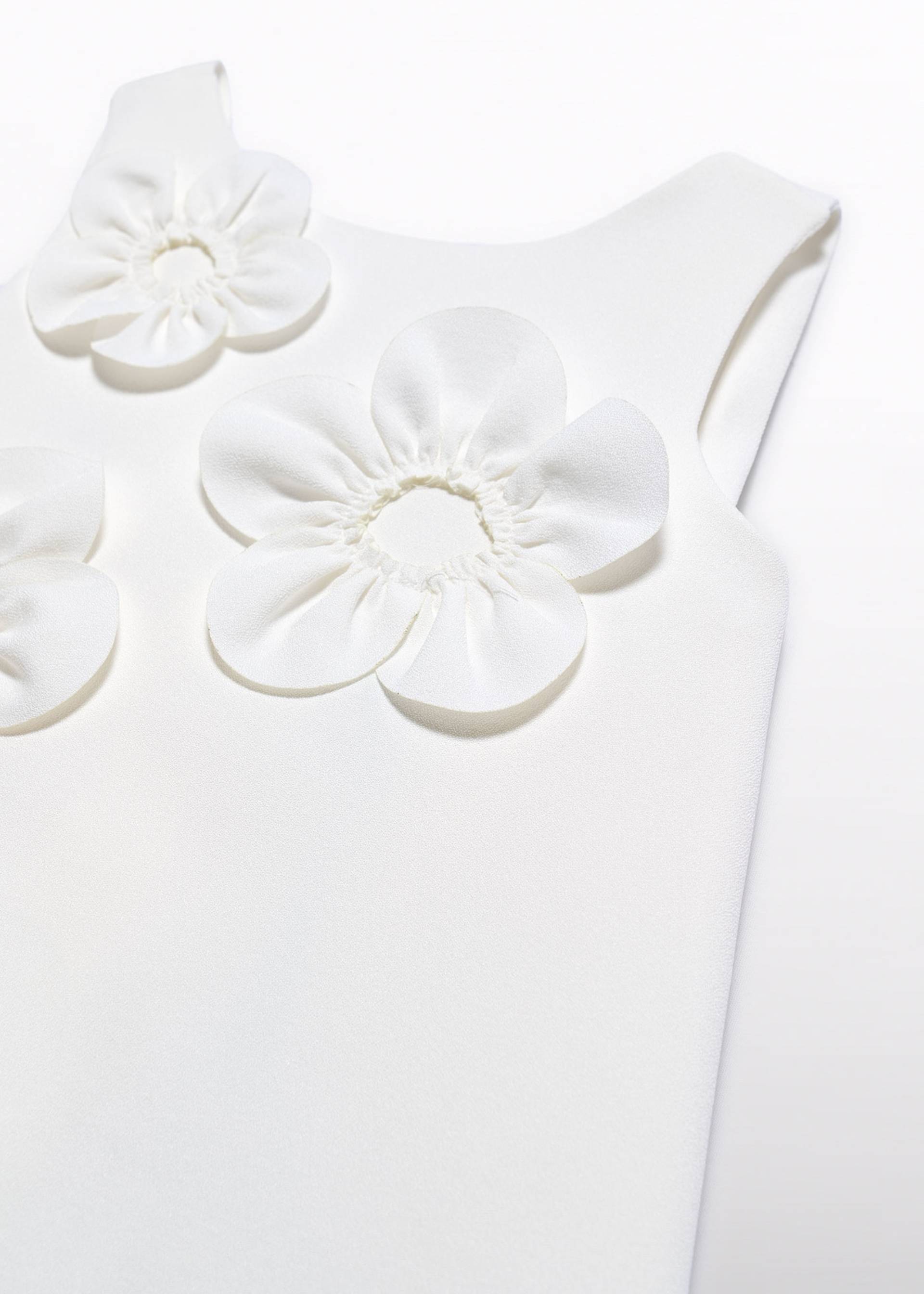 Abito crepe fiori 3d bambina