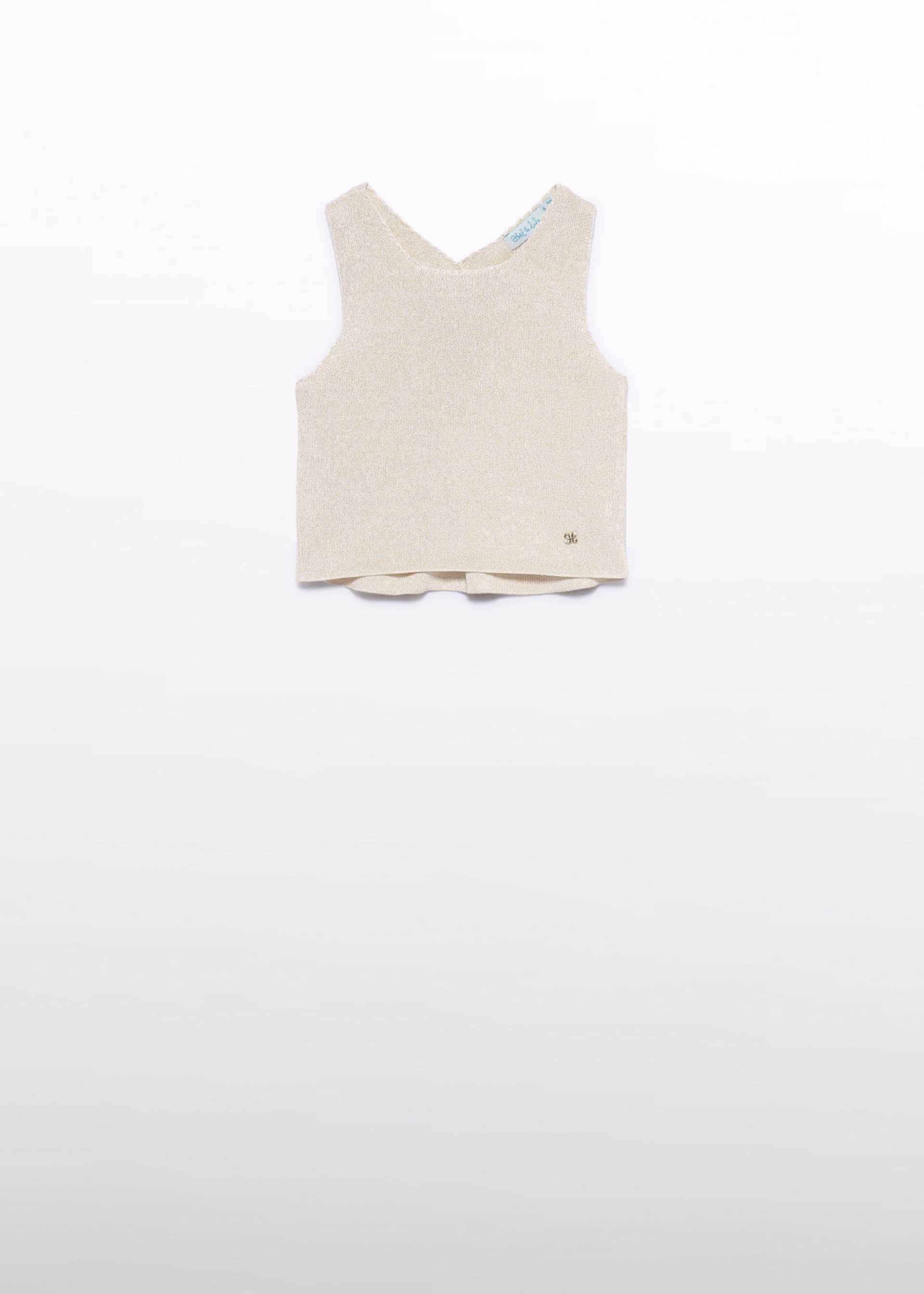 Top tricot brillo niña