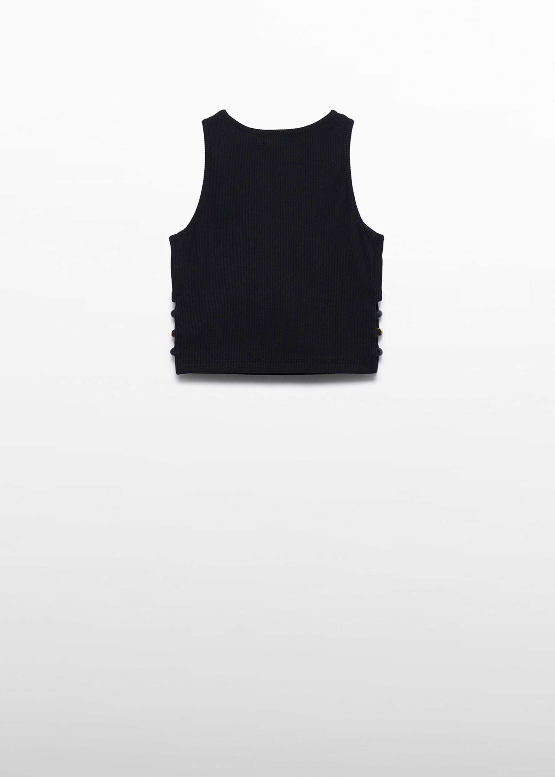 Top costine fiore ricamato bambina
