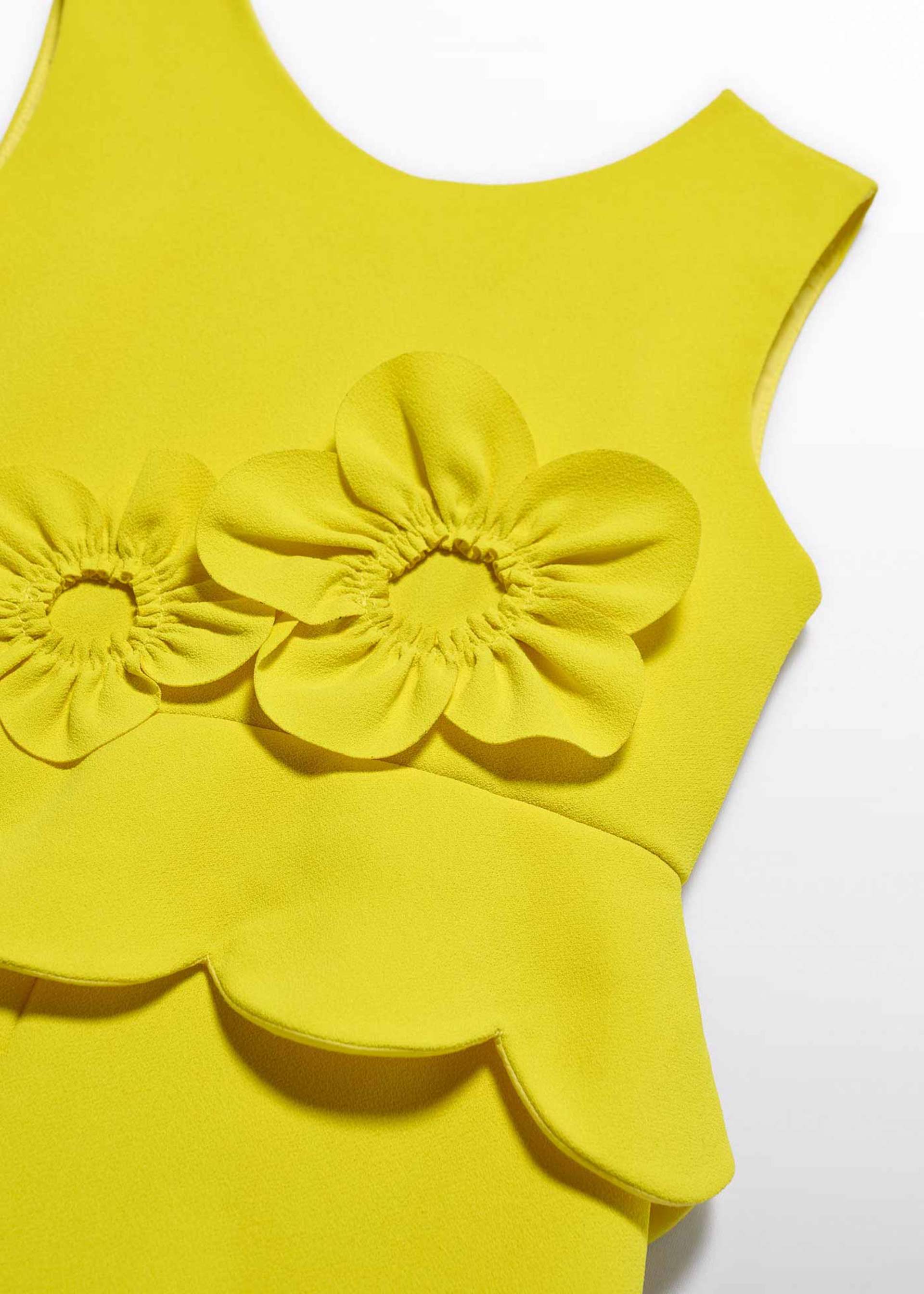 Combinaison courte en crêpe fleurs 3D fille