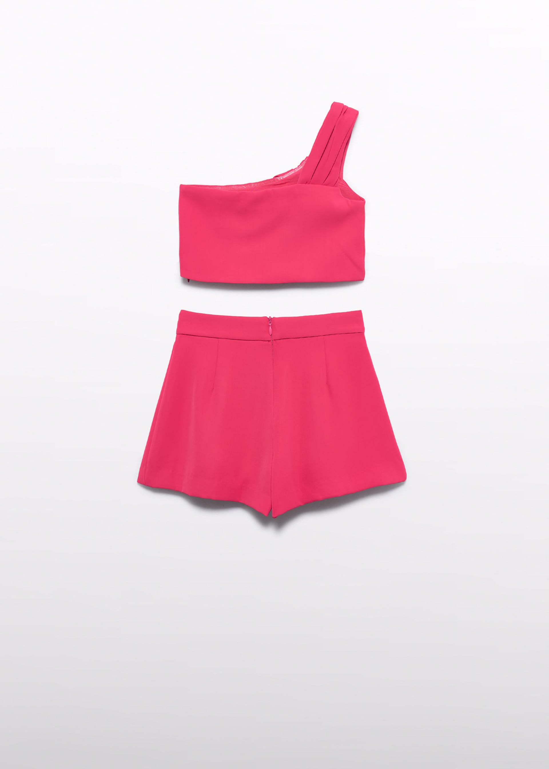 Ensemble bermuda asymétrique en crêpe fille